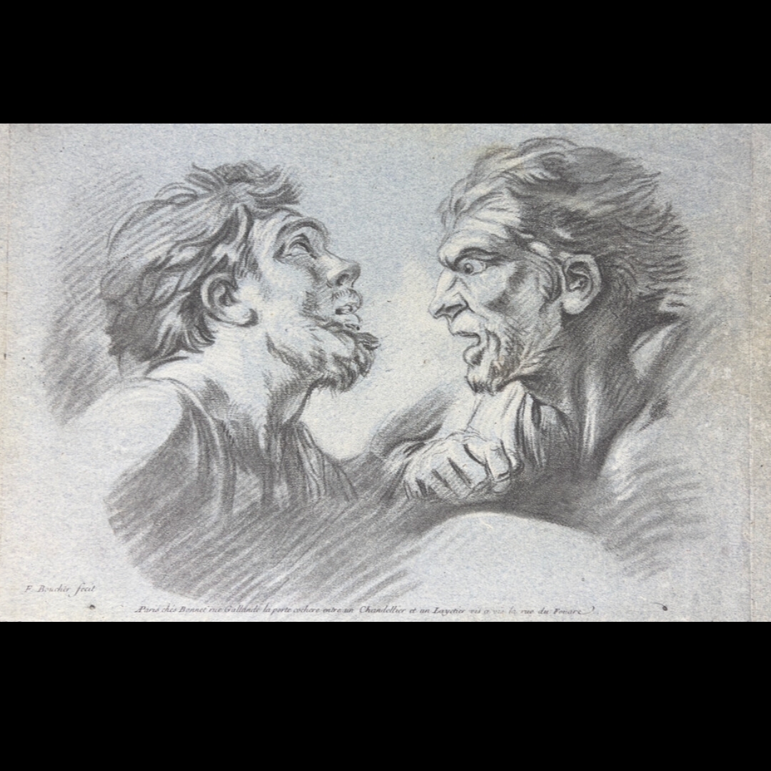 Gravure 18-ème par Boucher, graveur Bonnet, Paris 