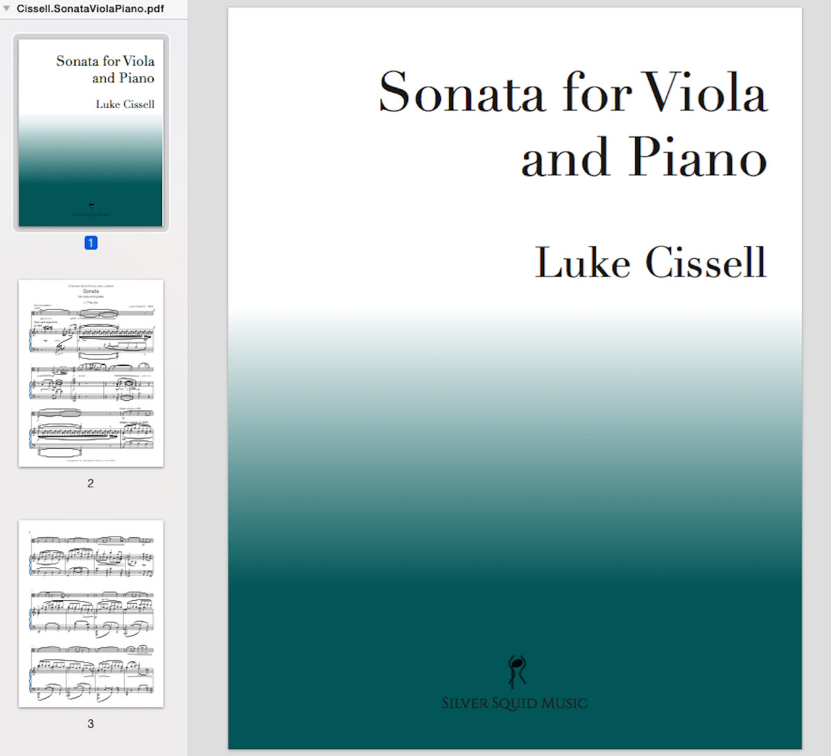 Sonata for Viola and Piano