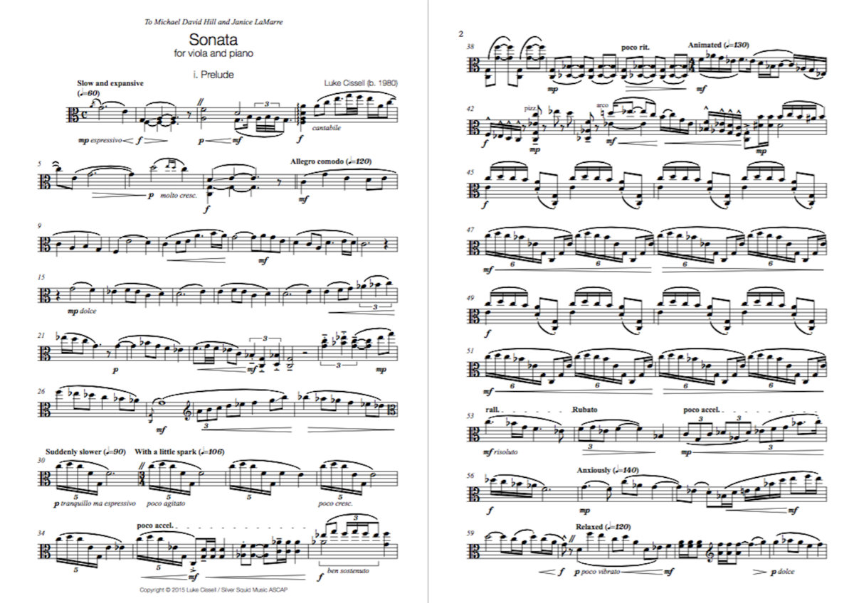 Sonata for Viola and Piano