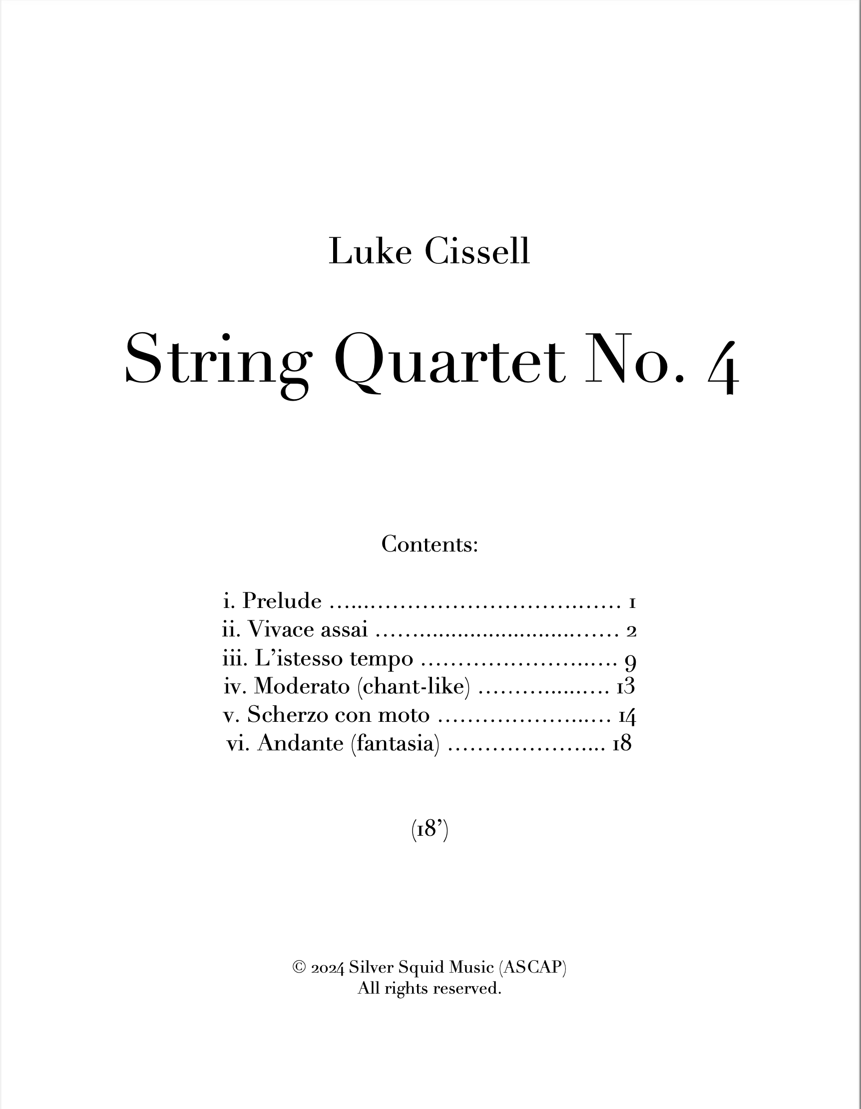 String Quartet No. 4