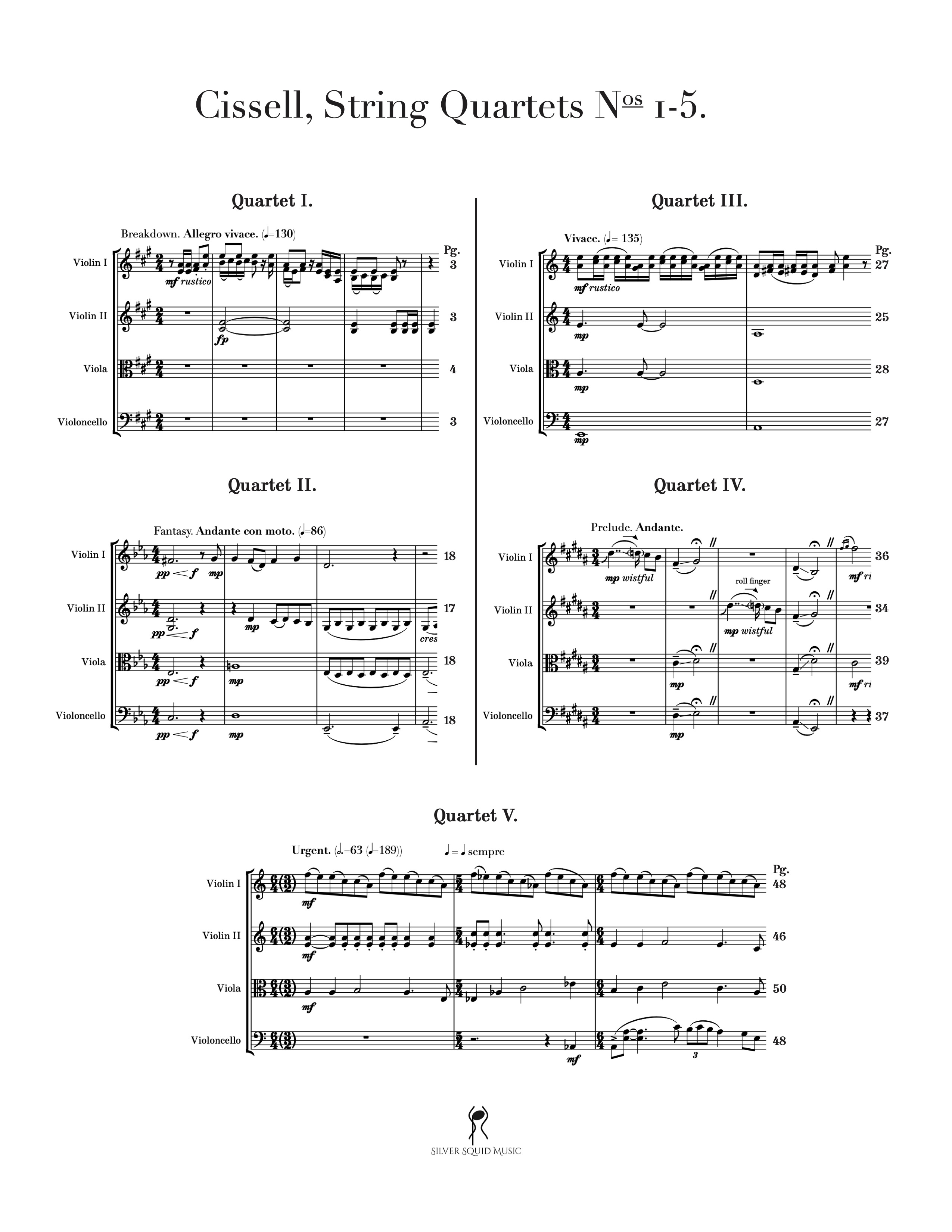 String Quartets Nos. 1-5