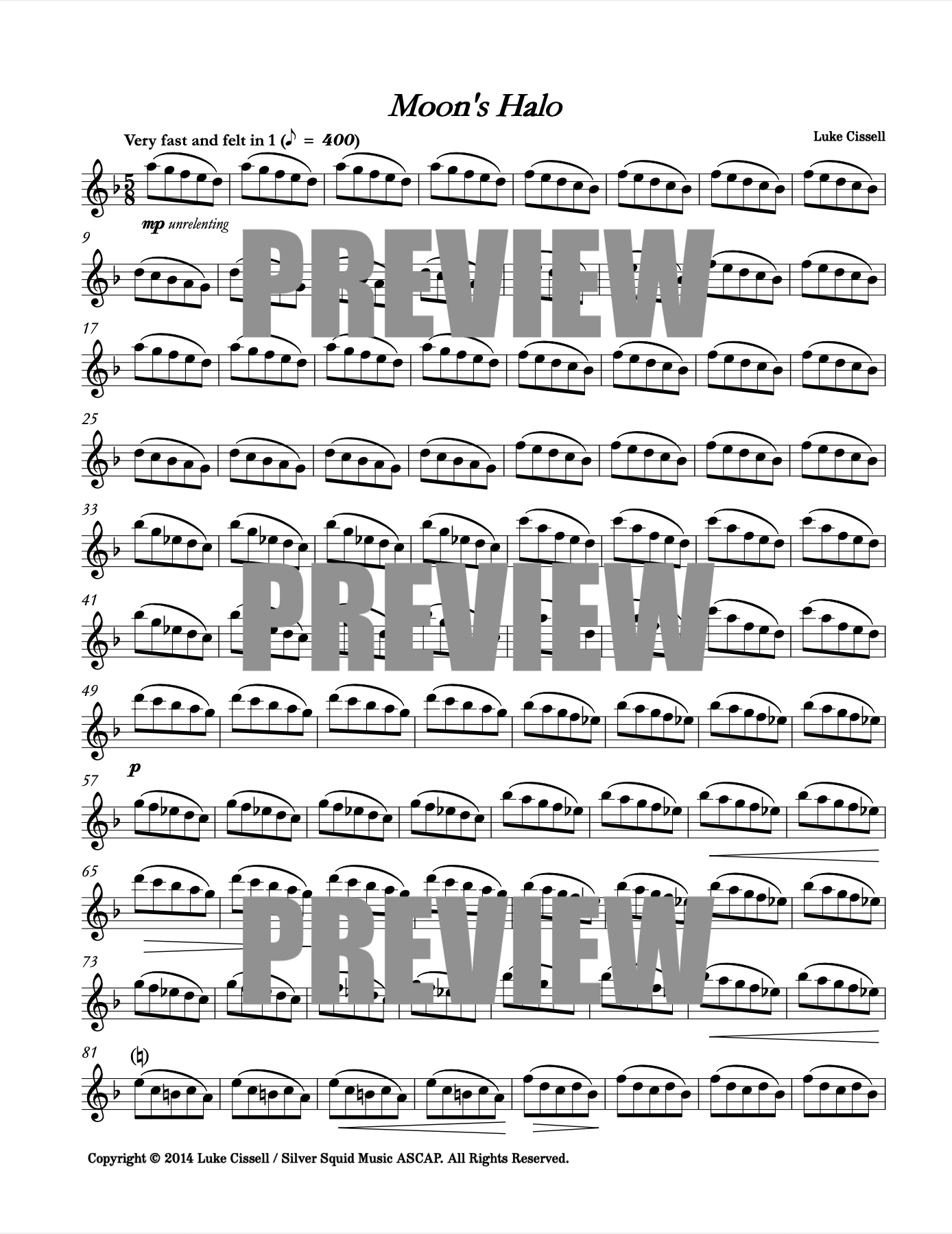 Moon's Halo (for solo violin)