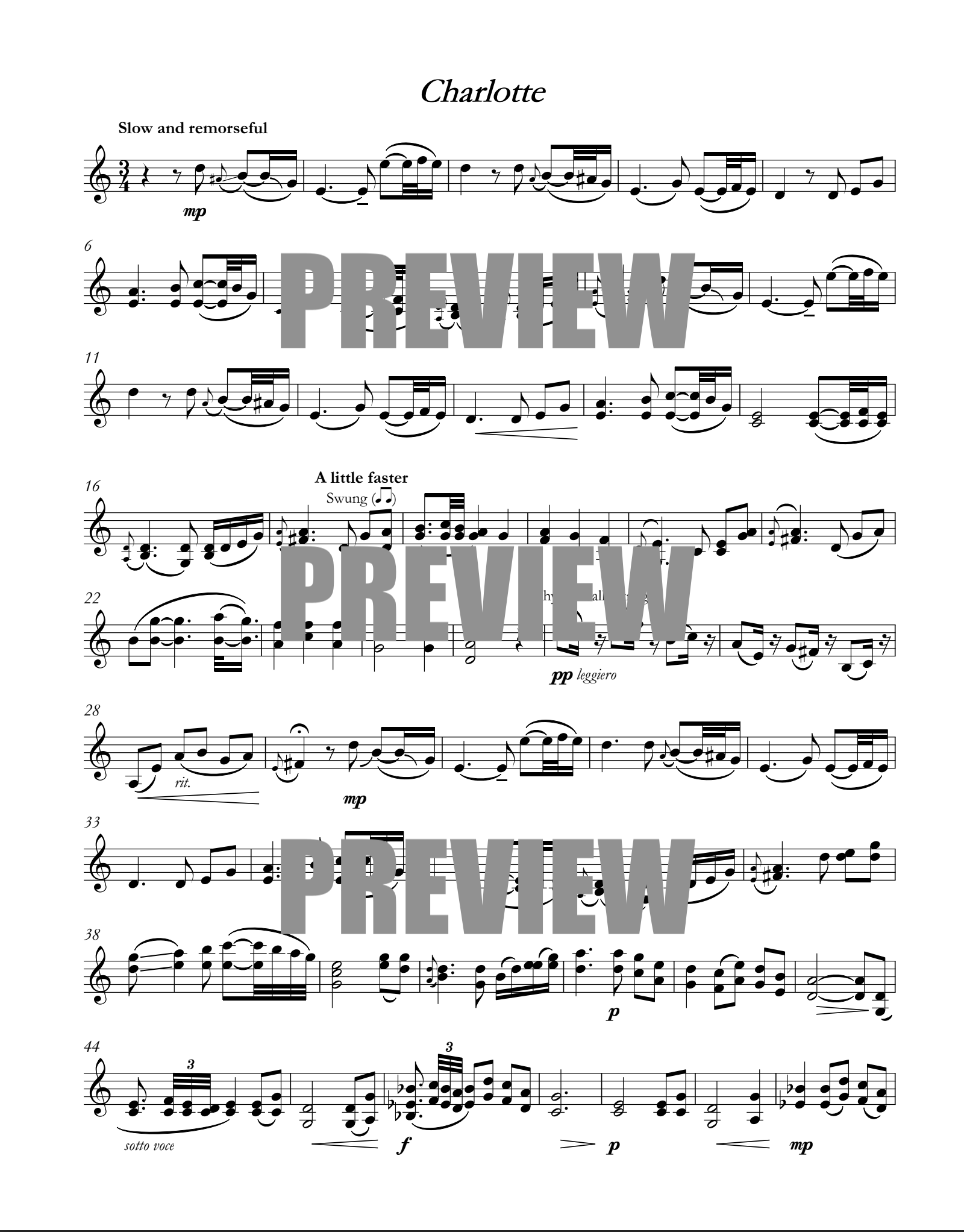 Charlotte (for solo violin)