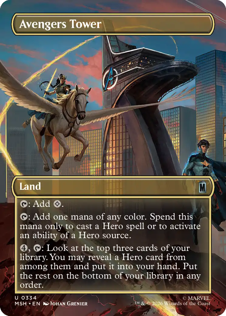  Foiled Avengers Tower (Magic: The Gathering Card)