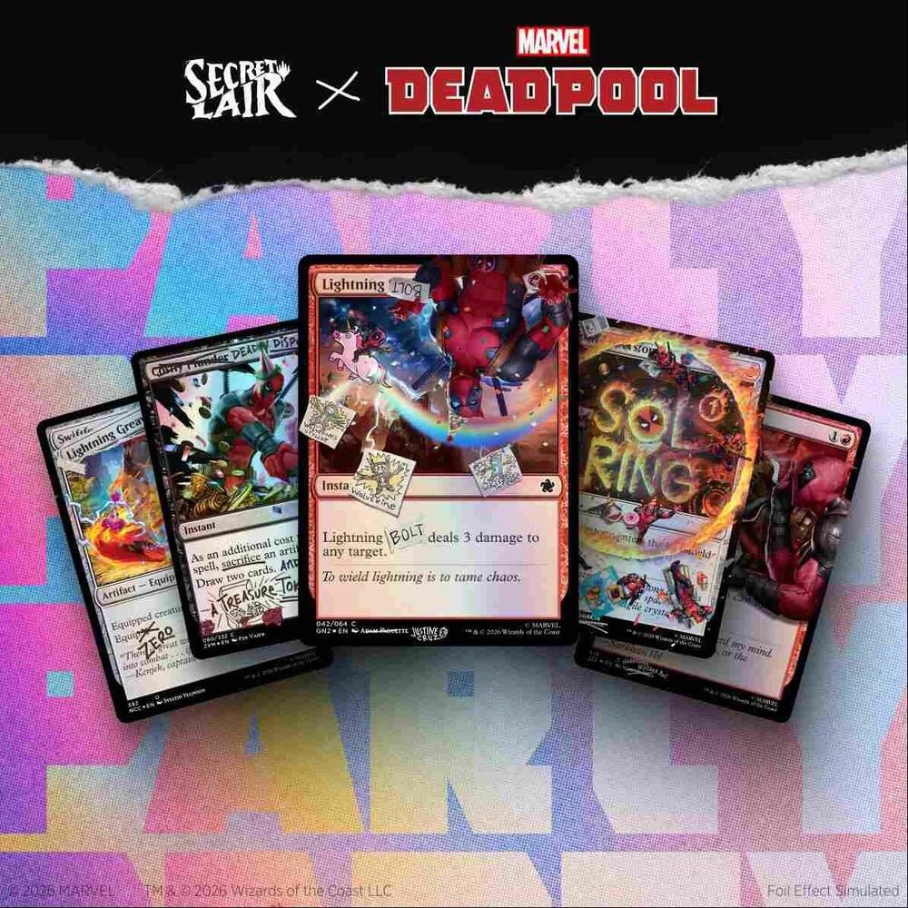 Secret Lair x Marvel Deadpool Card Set (Pool Party Foil Edition)