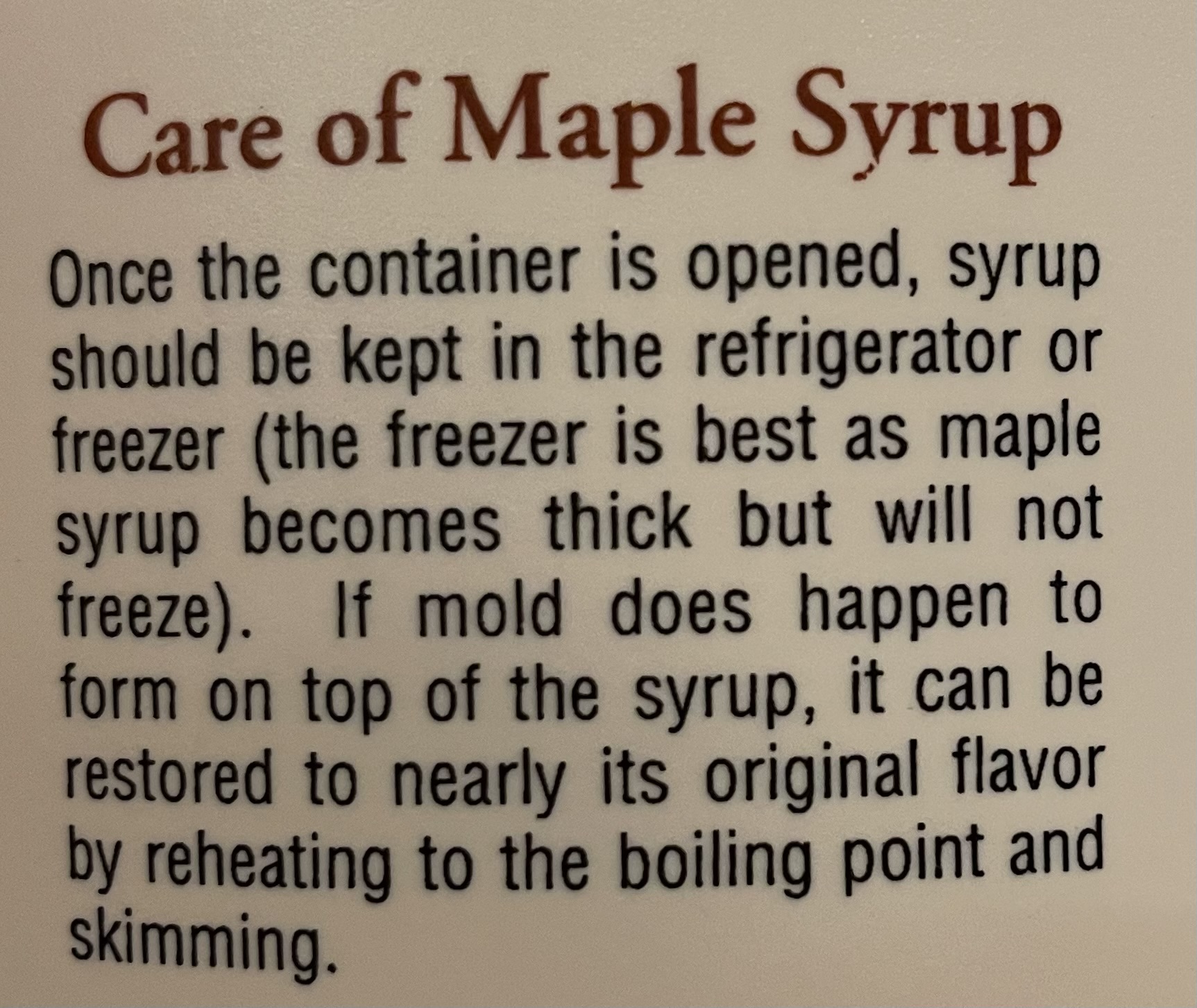 1 Quart of Pure Maple Syrup