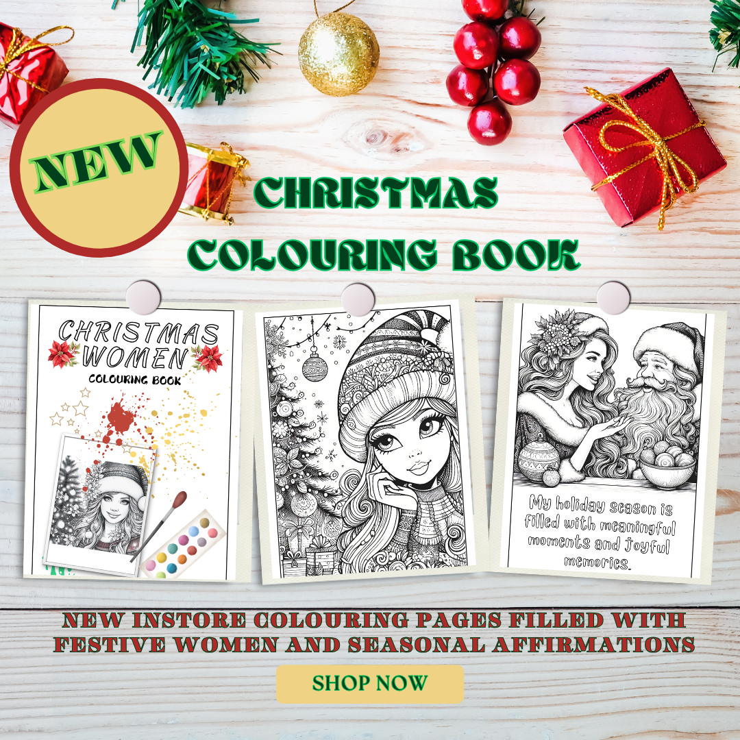 Christmas Women Colouring Book