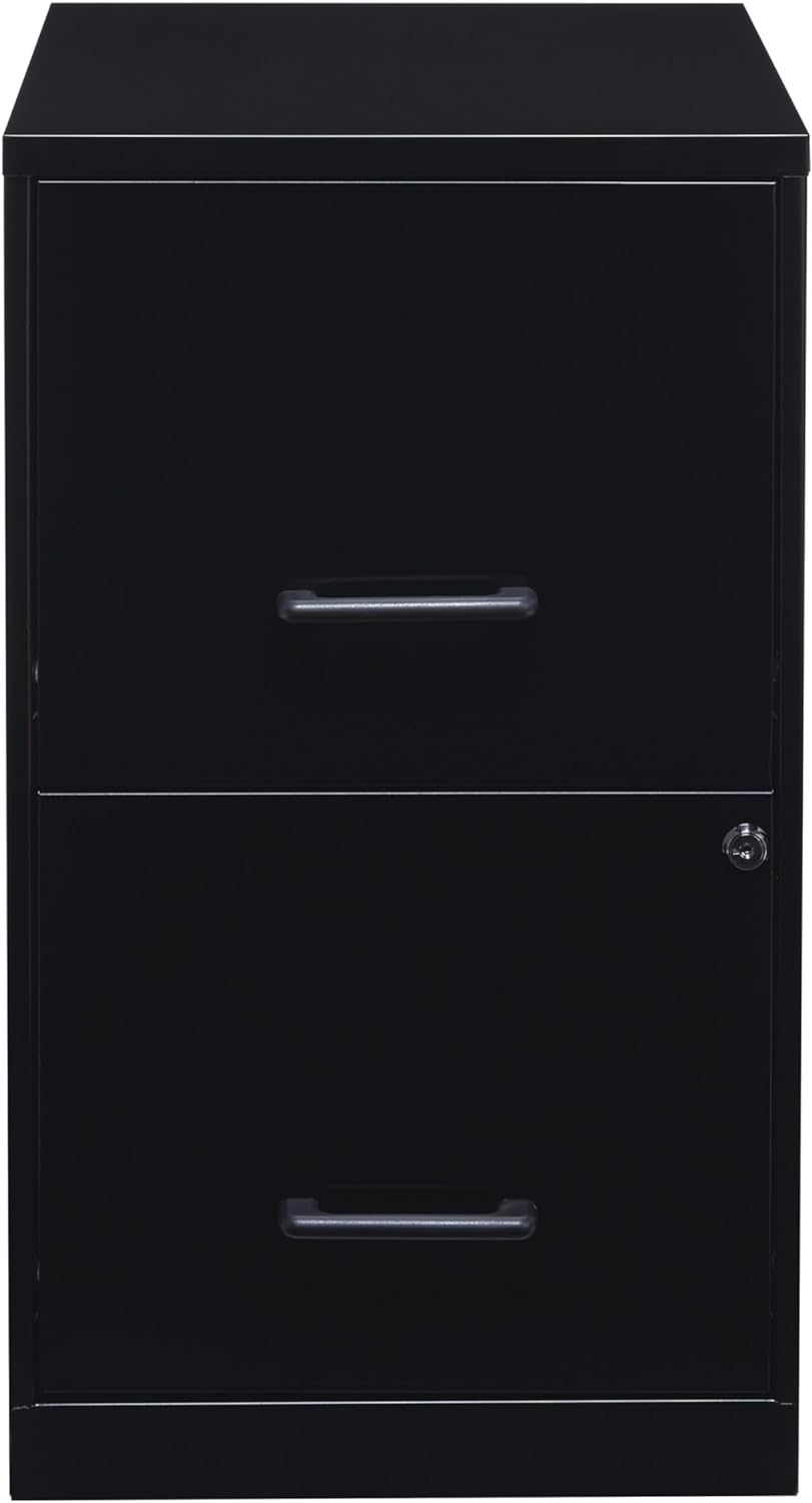 14341 18 Deep 2-Drawer File Cabinet, Black