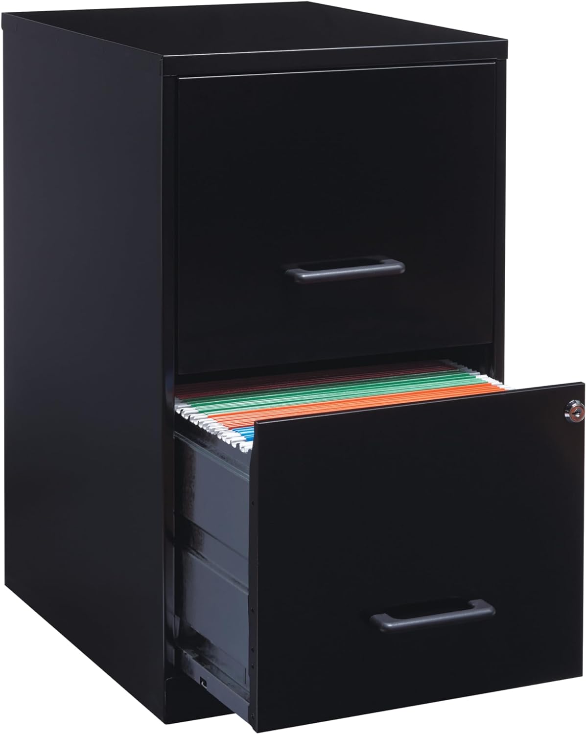 14341 18 Deep 2-Drawer File Cabinet, Black