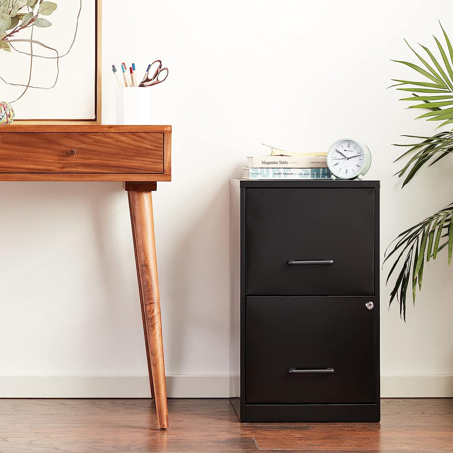 14341 18 Deep 2-Drawer File Cabinet, Black