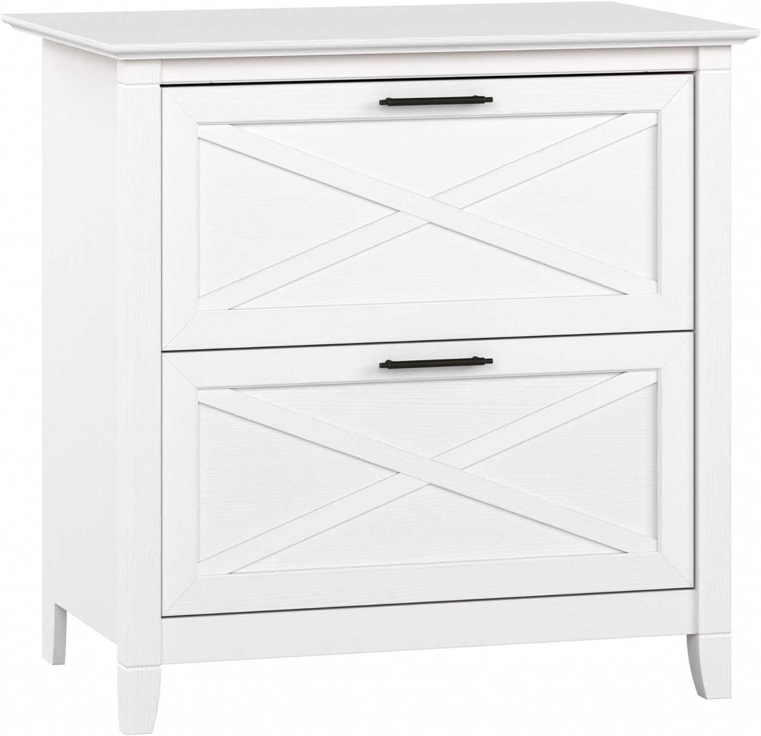 Key West 2 Lateral File Cabinet | Document Storage for Home Office | Accent Chest with Drawers, 30"W x 20"D x 30"H, Pure White Oak