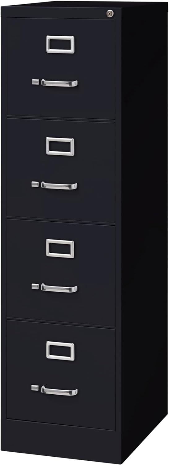 4 Drawer Letter Size Commercial File Finish: Black, Fully Assembled