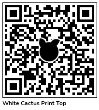 White Cactus Print Top