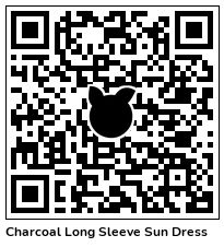 Charcoal Long Sleeve Sun Dress