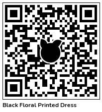 Black Floral Printed Midi Dress