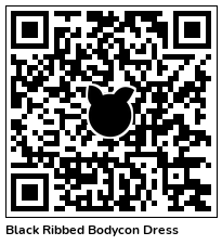 Black Ribbed Bodycon Dress