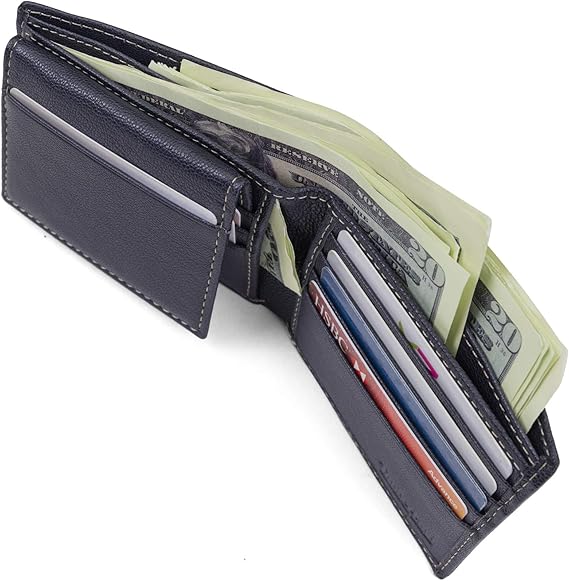 Navy Leather Wallet