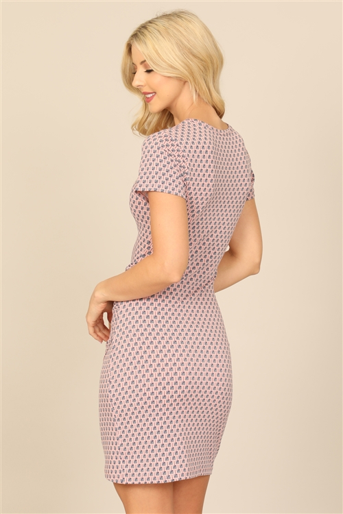 Pink & Grey Work Dress