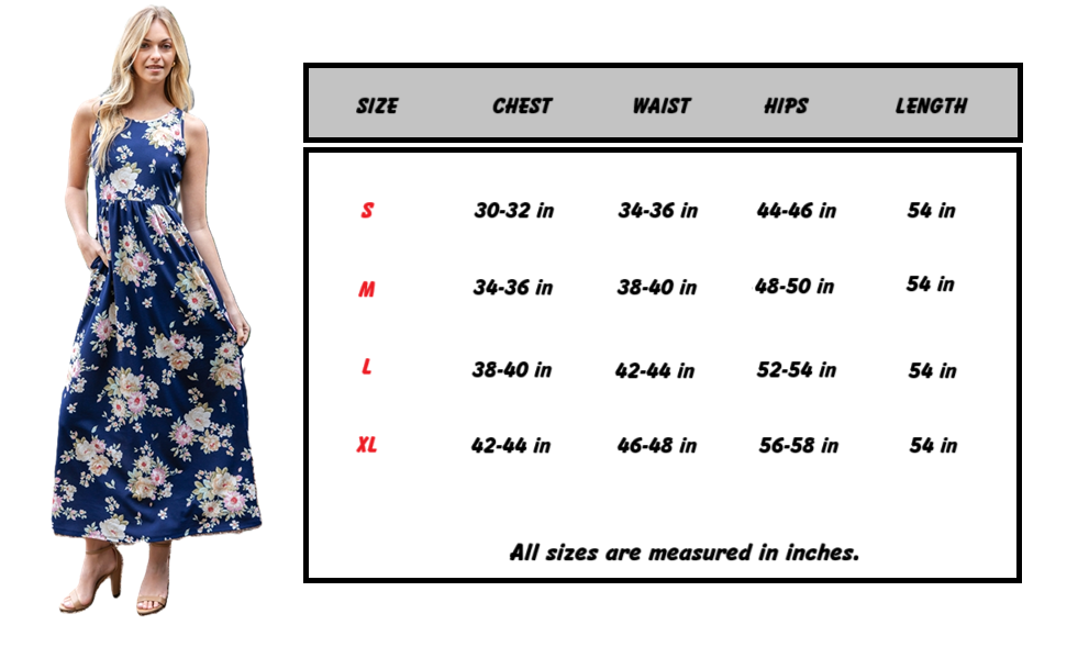 Navy Floral Maxi Dress