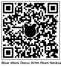Blue Knee-Length Work Dress
