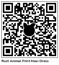 Rust Animal Print Maxi Dress