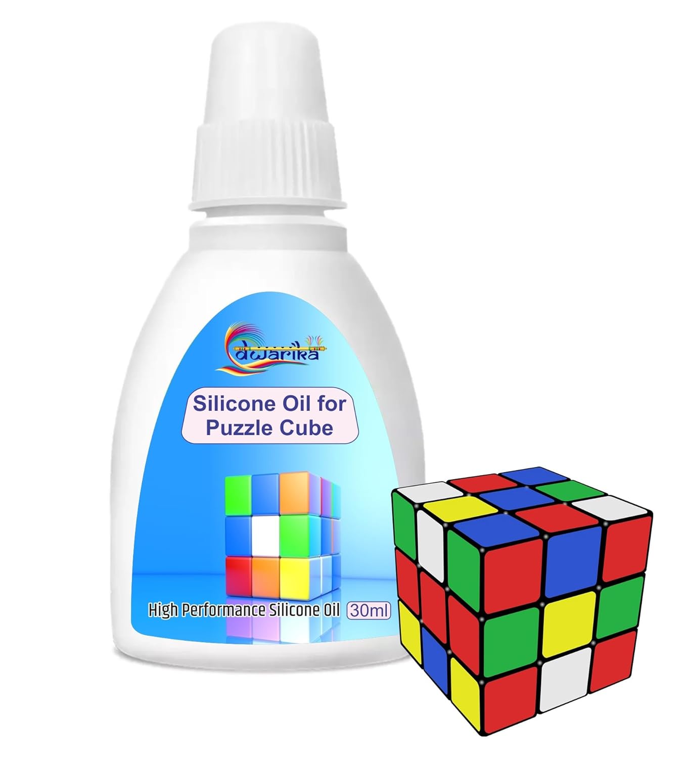 Dwarika, Silicone Oil Lubricant For Rubik's Cube | Puzzle Cube | Reduce Friction Rubik's Cube | 30ML