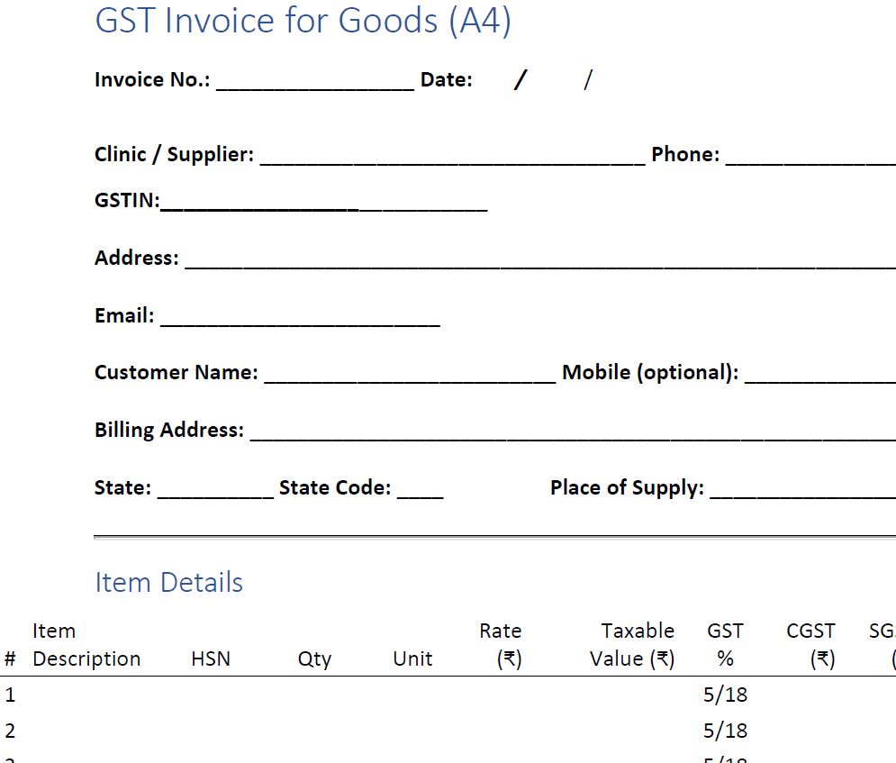 All your clinic paperwork in one place — Download once. Print forever.