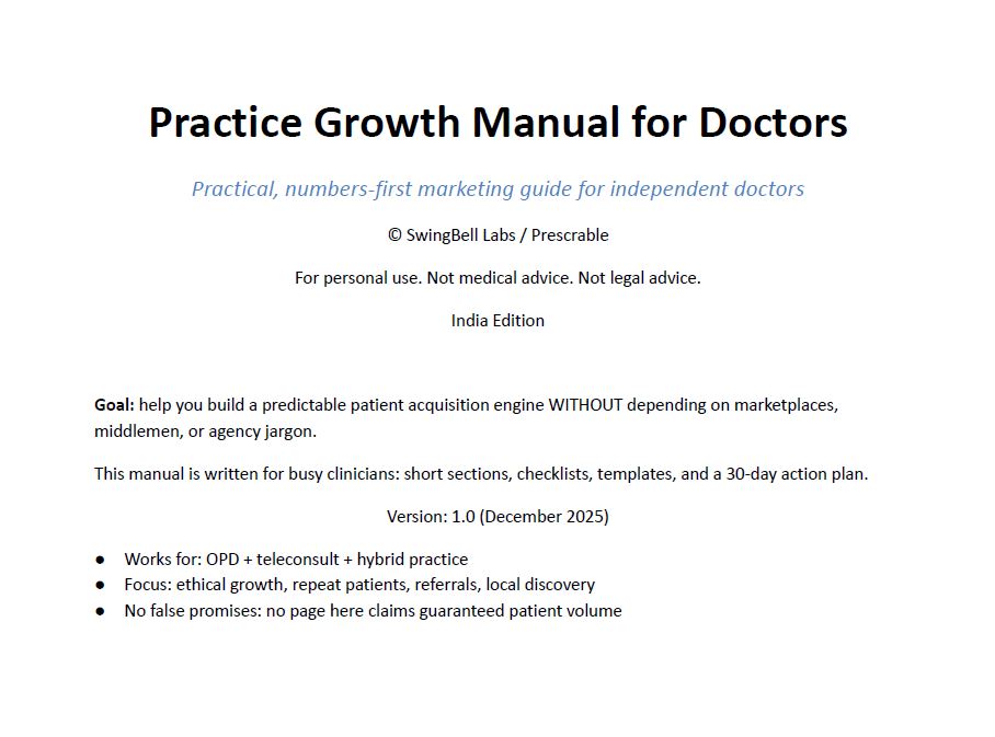 Want more Patients? Get Practice Growth Manual for Doctors