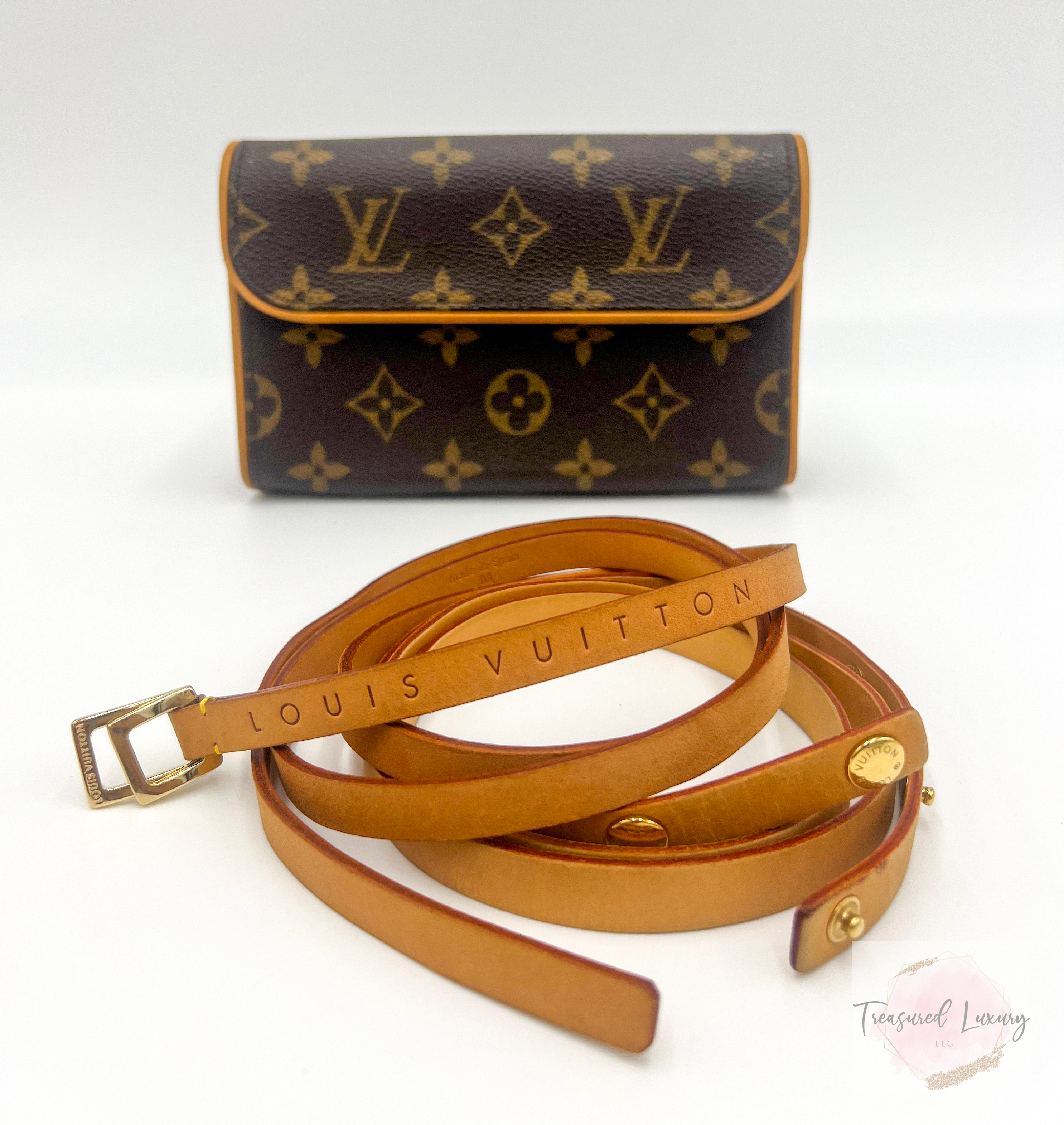 LOUIS VUITTON MONOGRAM CANVAS POCHETTE FLORENTINE, WITH 2 STRAPS