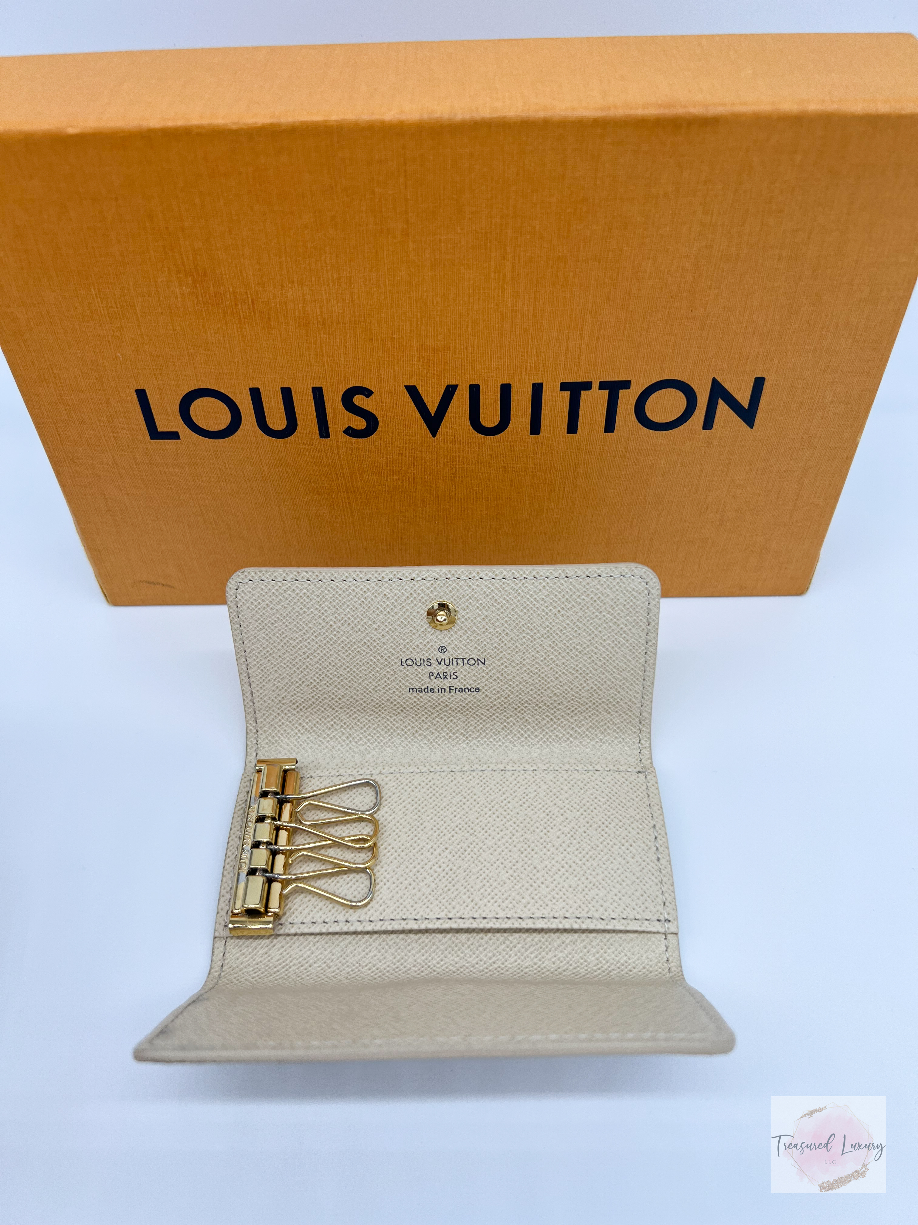 LOUIS VUITTON MULTICLES 4 DAMIER AZUR KEY CASE