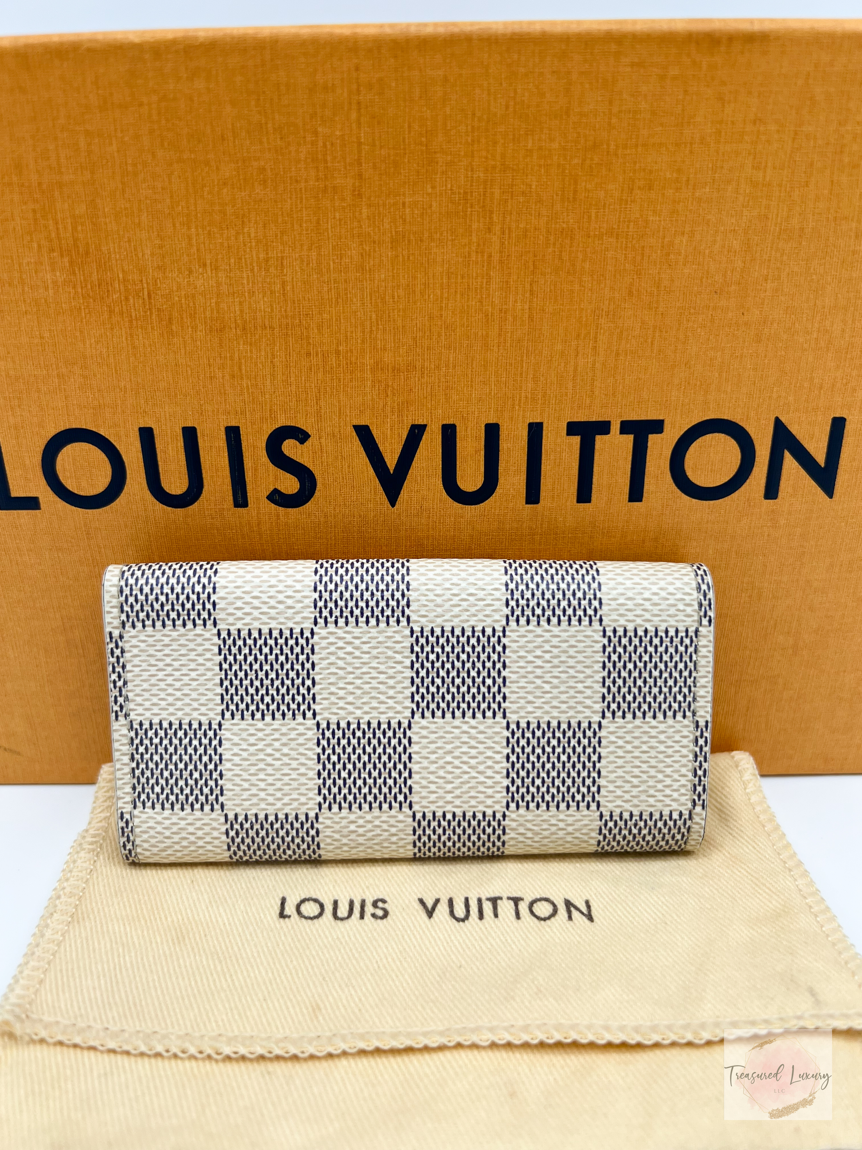 LOUIS VUITTON MULTICLES 4 DAMIER AZUR KEY CASE
