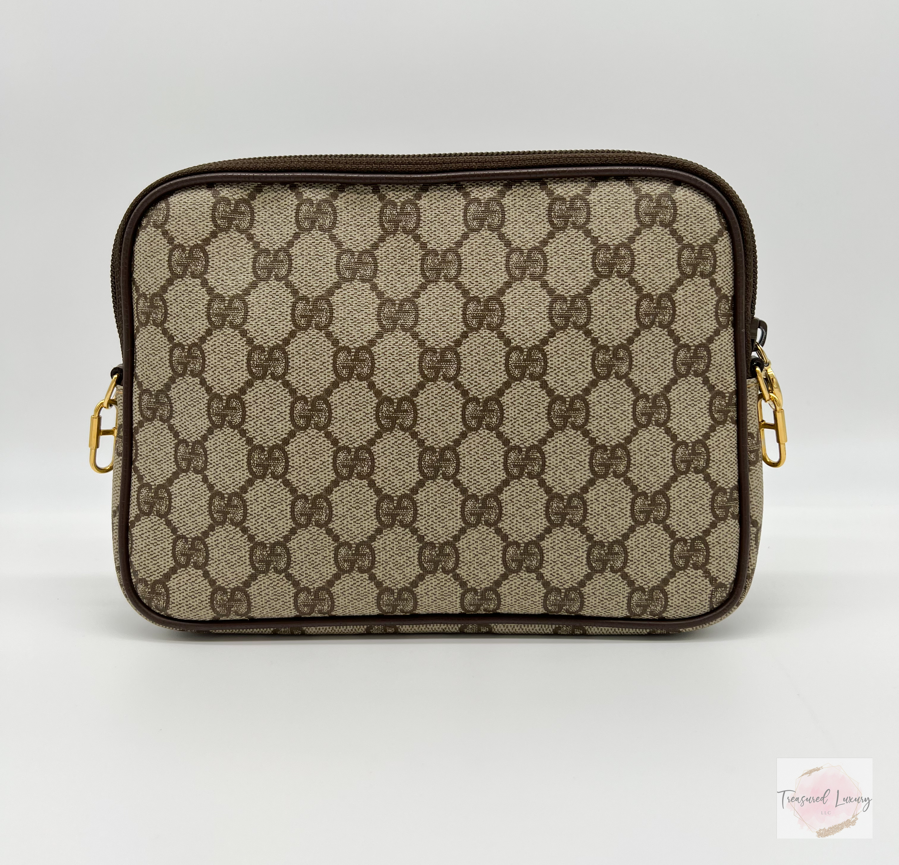 GUCCI VINTAGE ACCESSORY COLLECTION GG SUPREME COATED CANVAS MINI CROSSBODY BAG