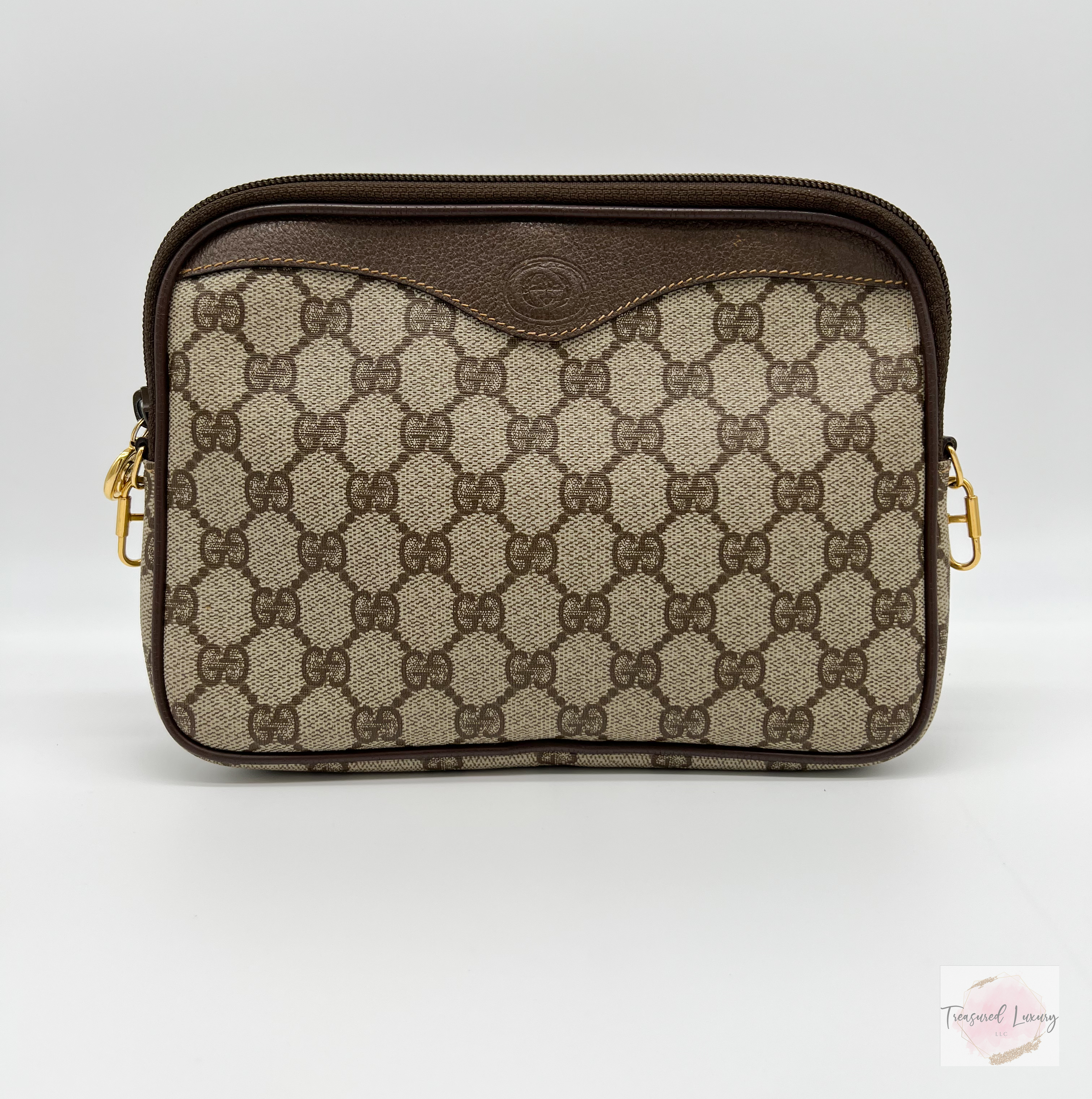 GUCCI VINTAGE ACCESSORY COLLECTION GG SUPREME COATED CANVAS MINI CROSSBODY BAG