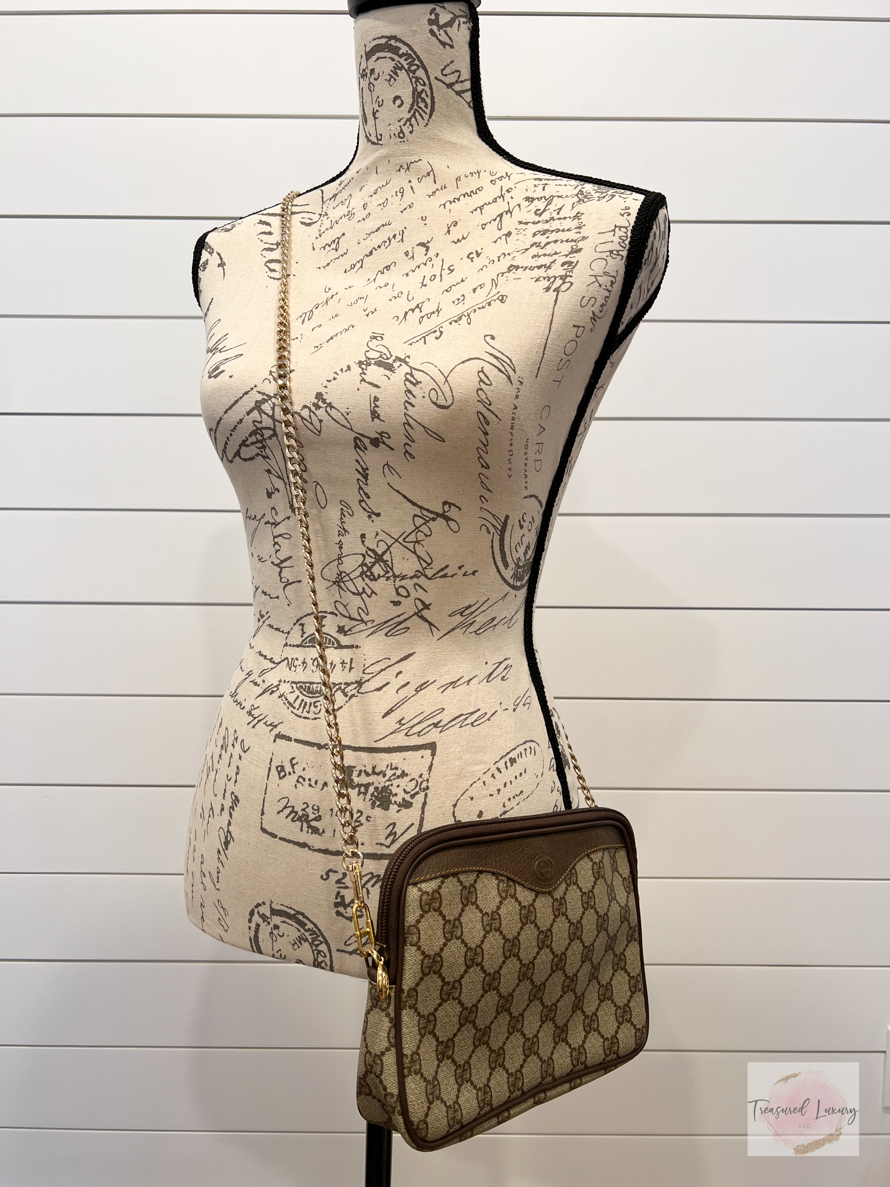 GUCCI VINTAGE ACCESSORY COLLECTION GG SUPREME COATED CANVAS MINI CROSSBODY BAG