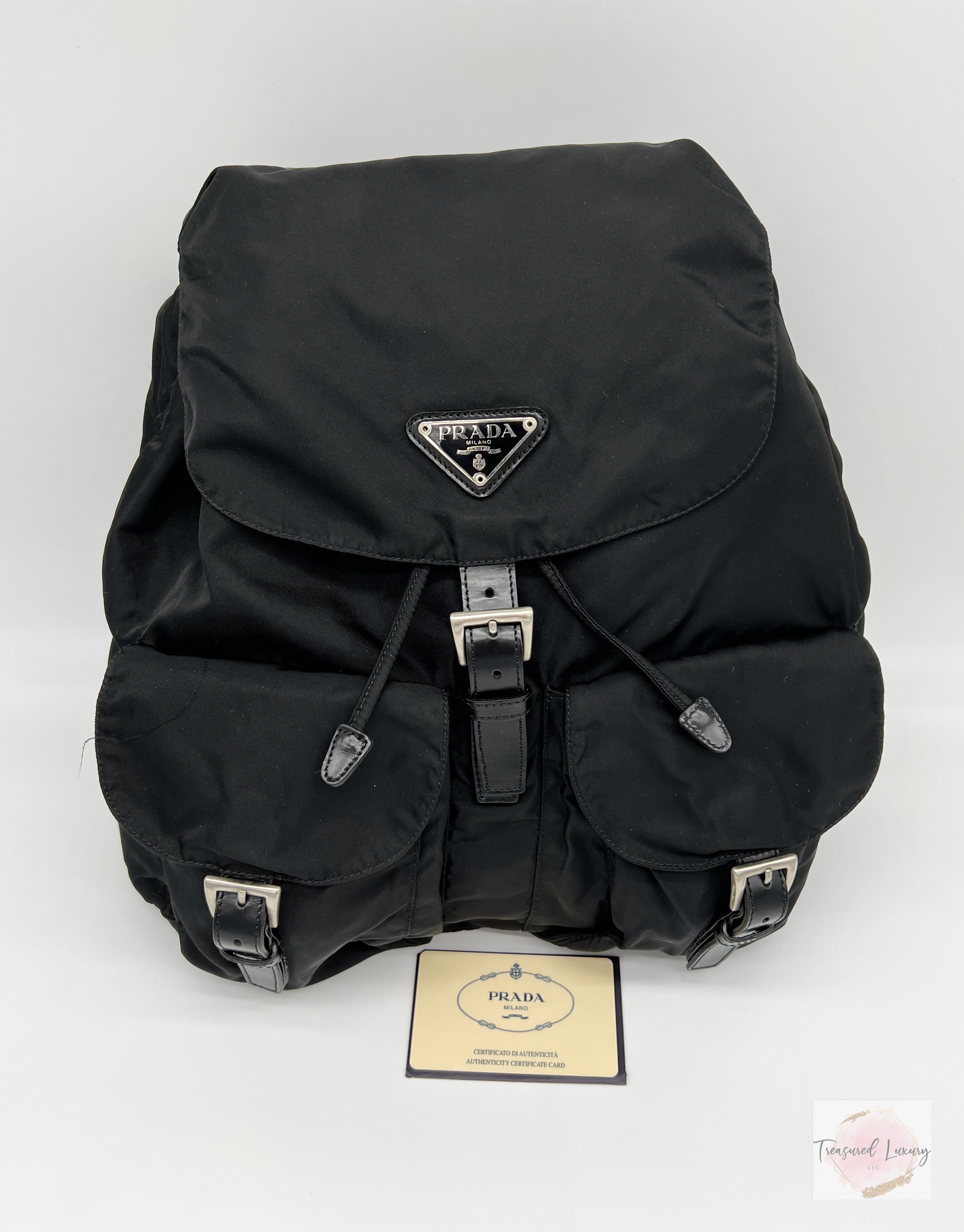 PRADA NYLON TESSUTO RUCKSACK BLACK