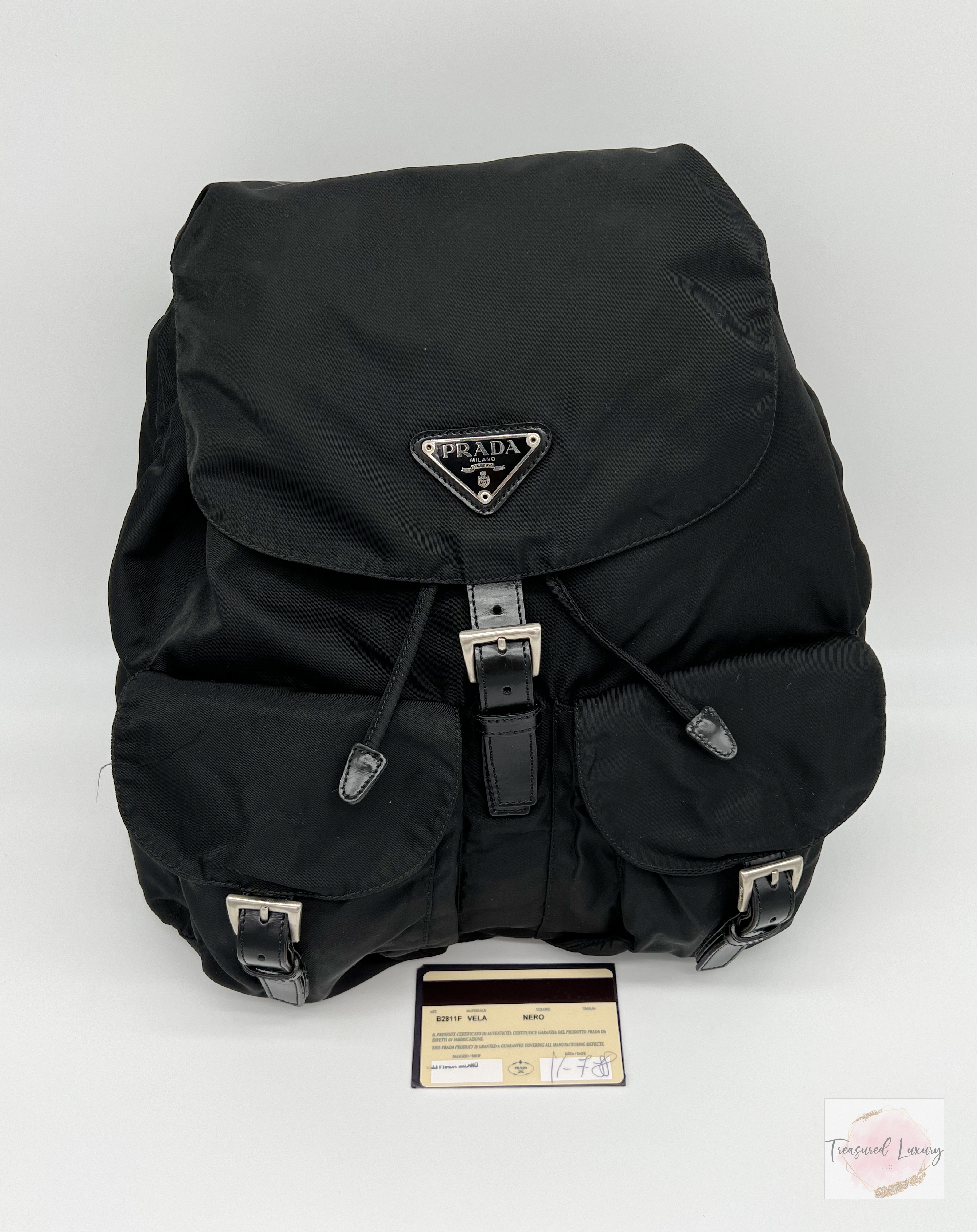 PRADA NYLON TESSUTO RUCKSACK BLACK