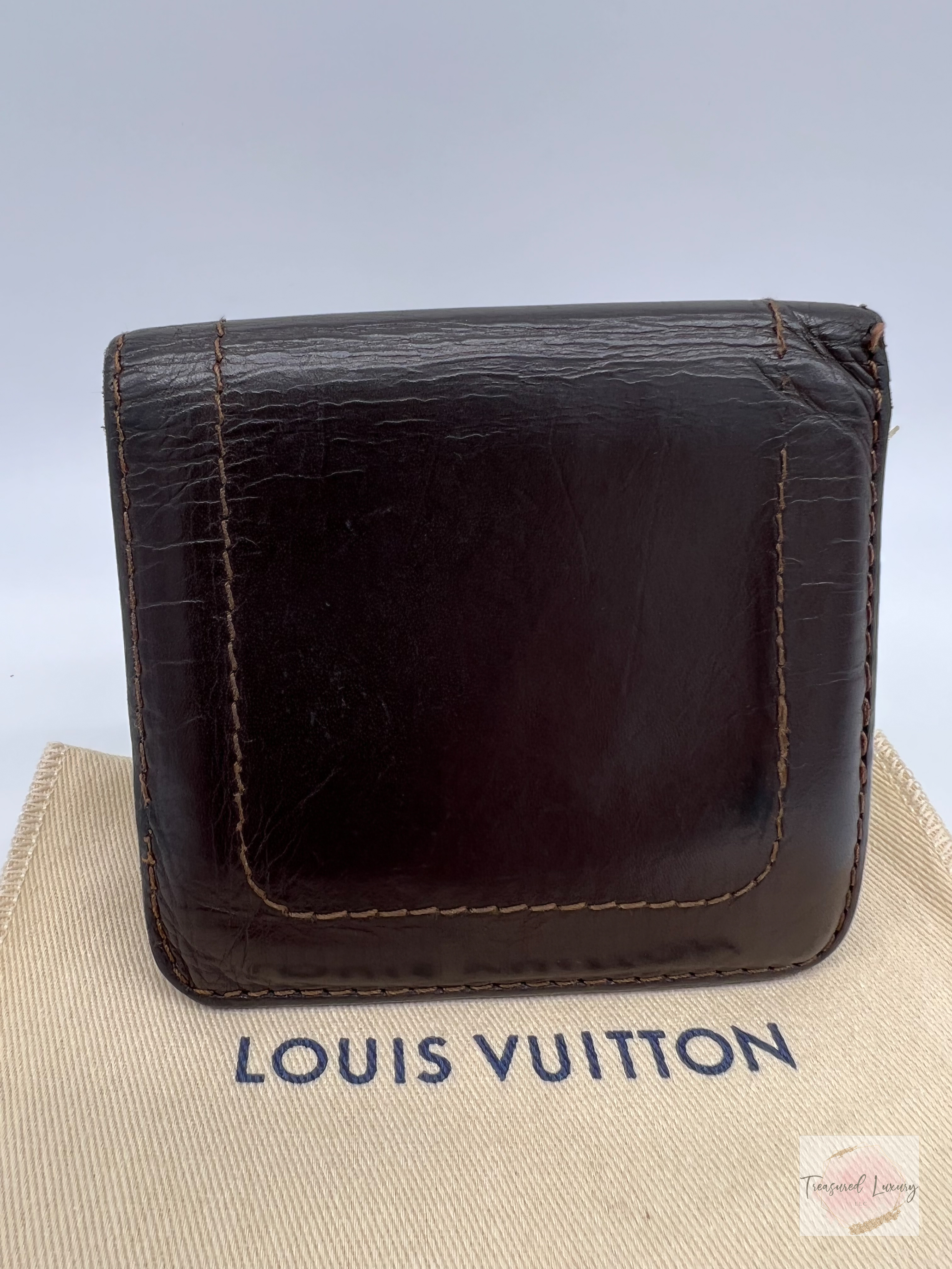 LOUIS VUITTON WALLET PORTO VIE CREDIT UTAH BIFOLD COMPACT BROWN LEATHER