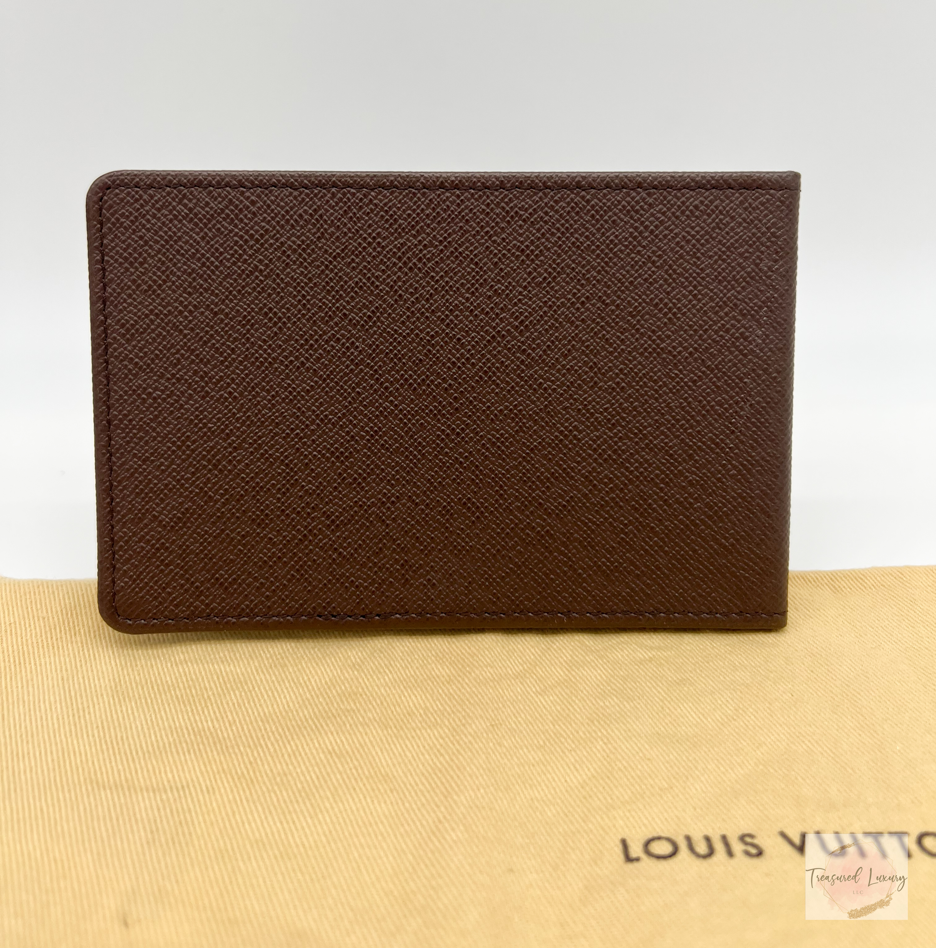 LOUIS VUITTON BROWN ID HOLDER CARD INSERT