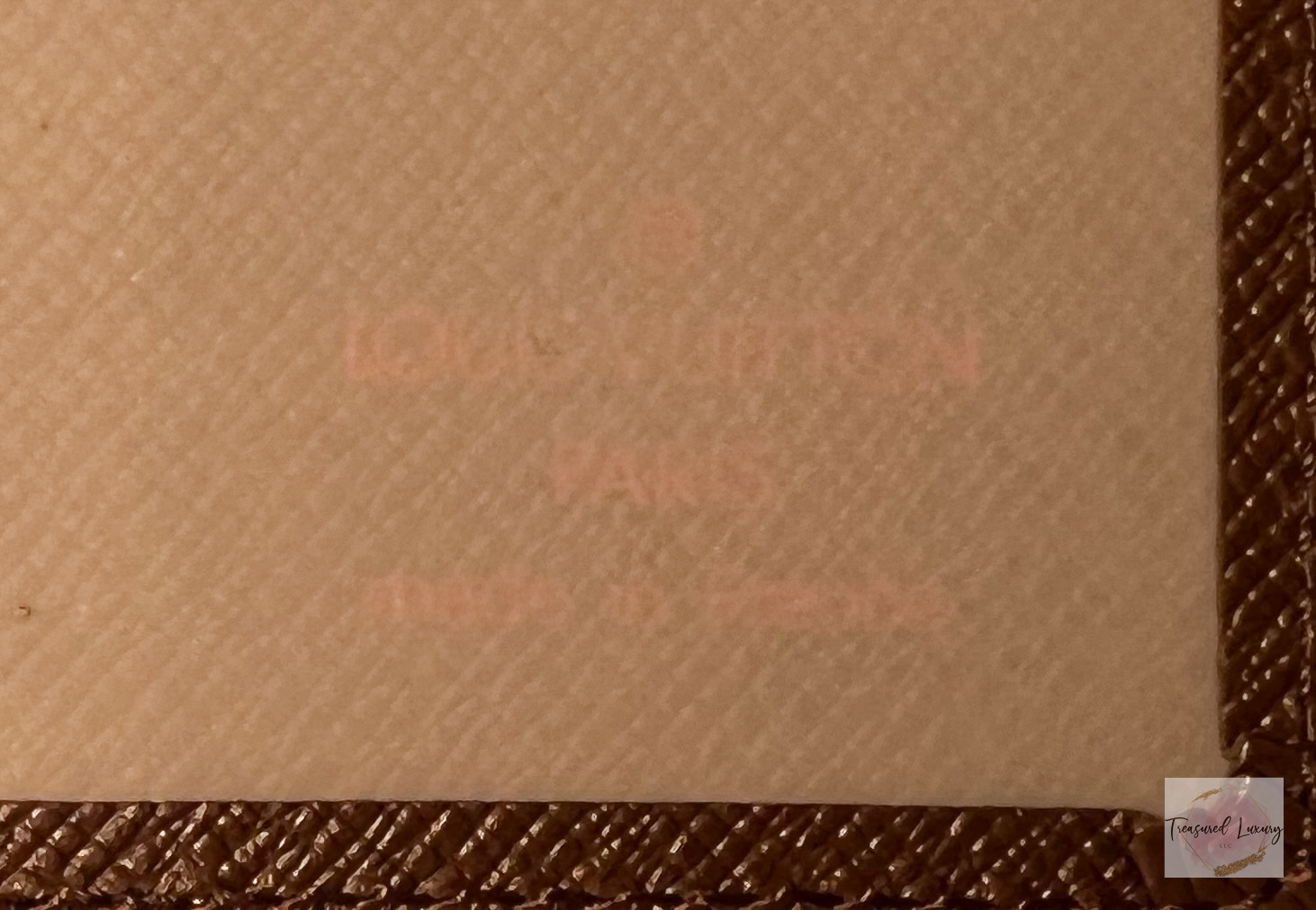 LOUIS VUITTON BROWN ID HOLDER CARD INSERT