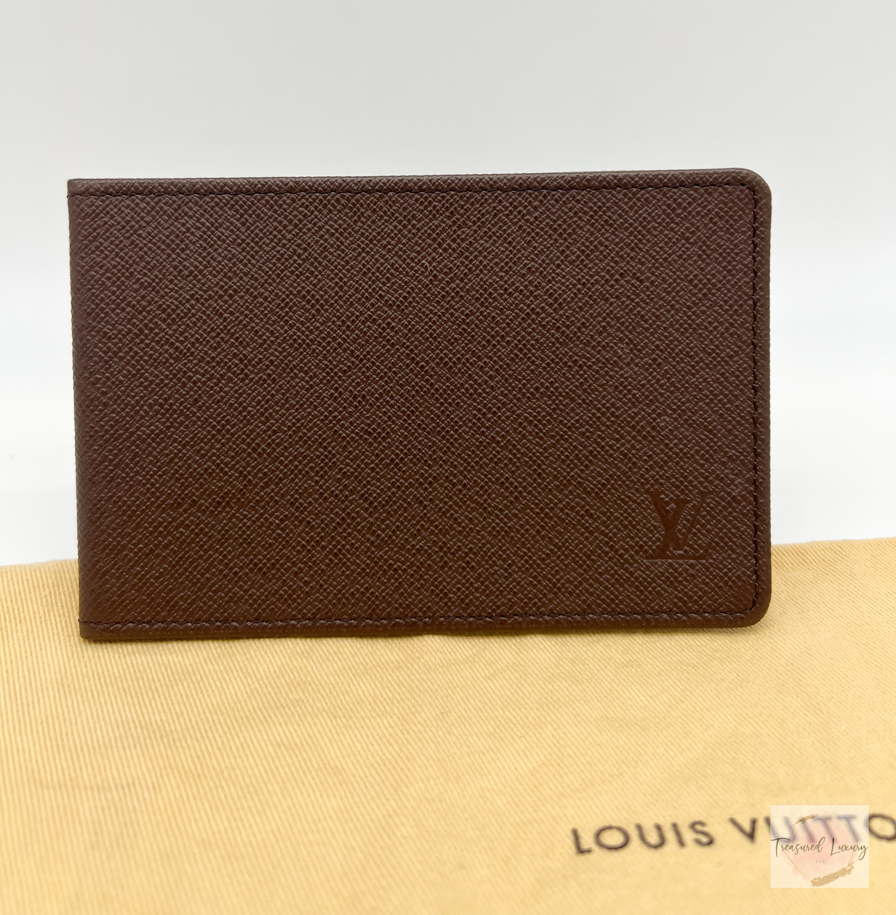 LOUIS VUITTON BROWN ID HOLDER CARD INSERT