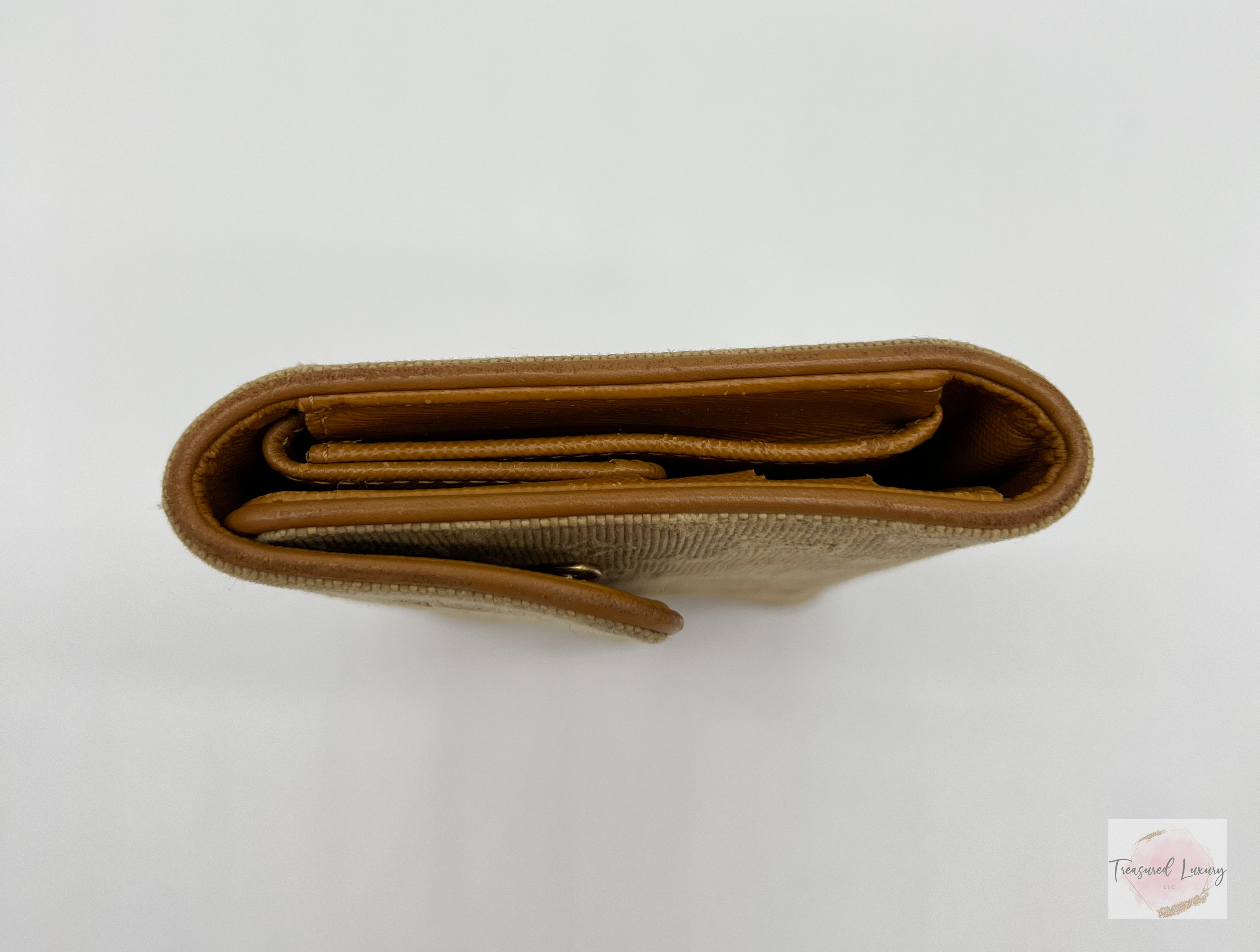 LOUIS VUITTON PORTE-TRESOR INTERNATIONAL WALLET, MONOGRAM MINI BEIGE
