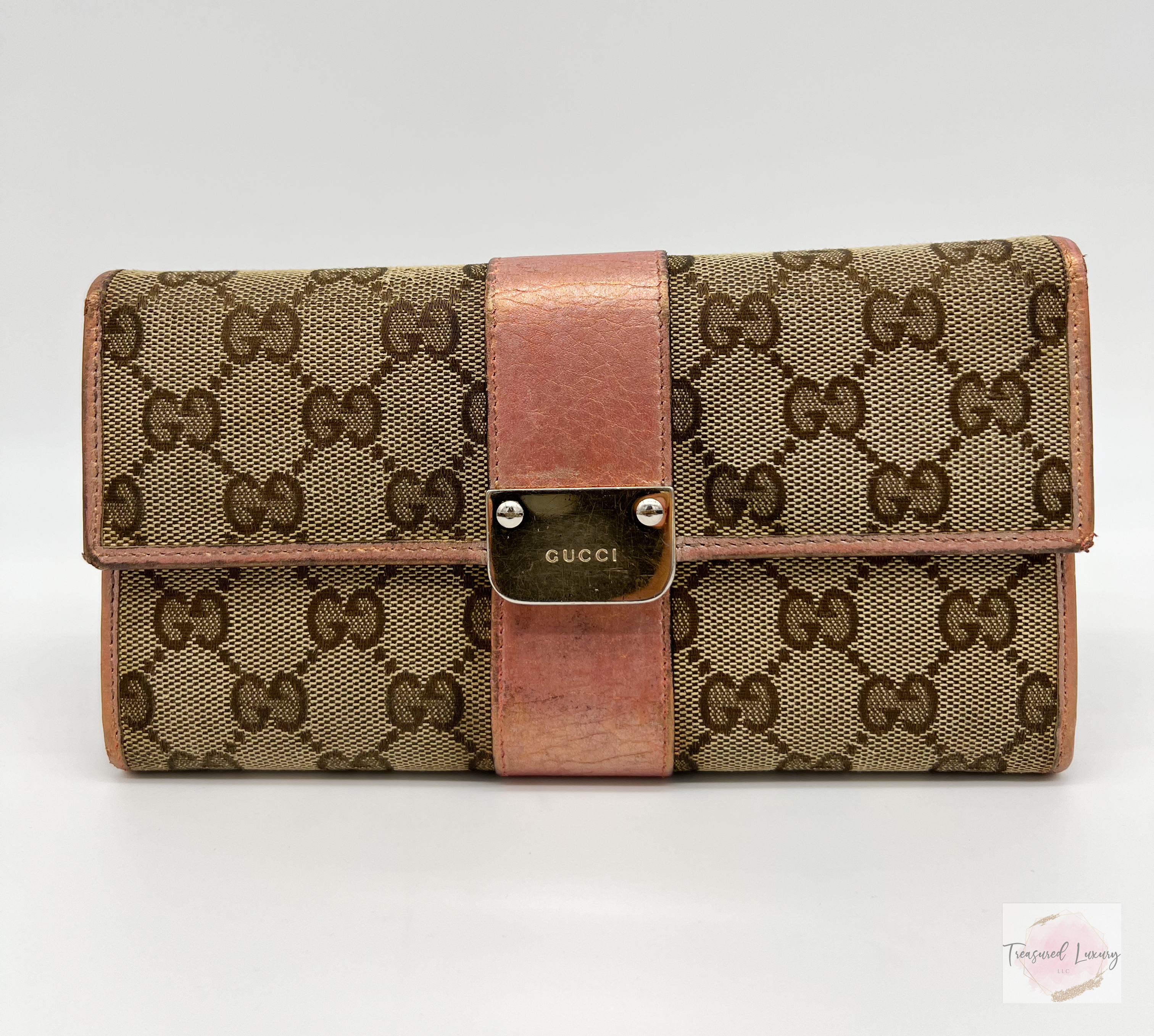 GUCCI MONOGRAM CONTINENTAL FLAP WALLET