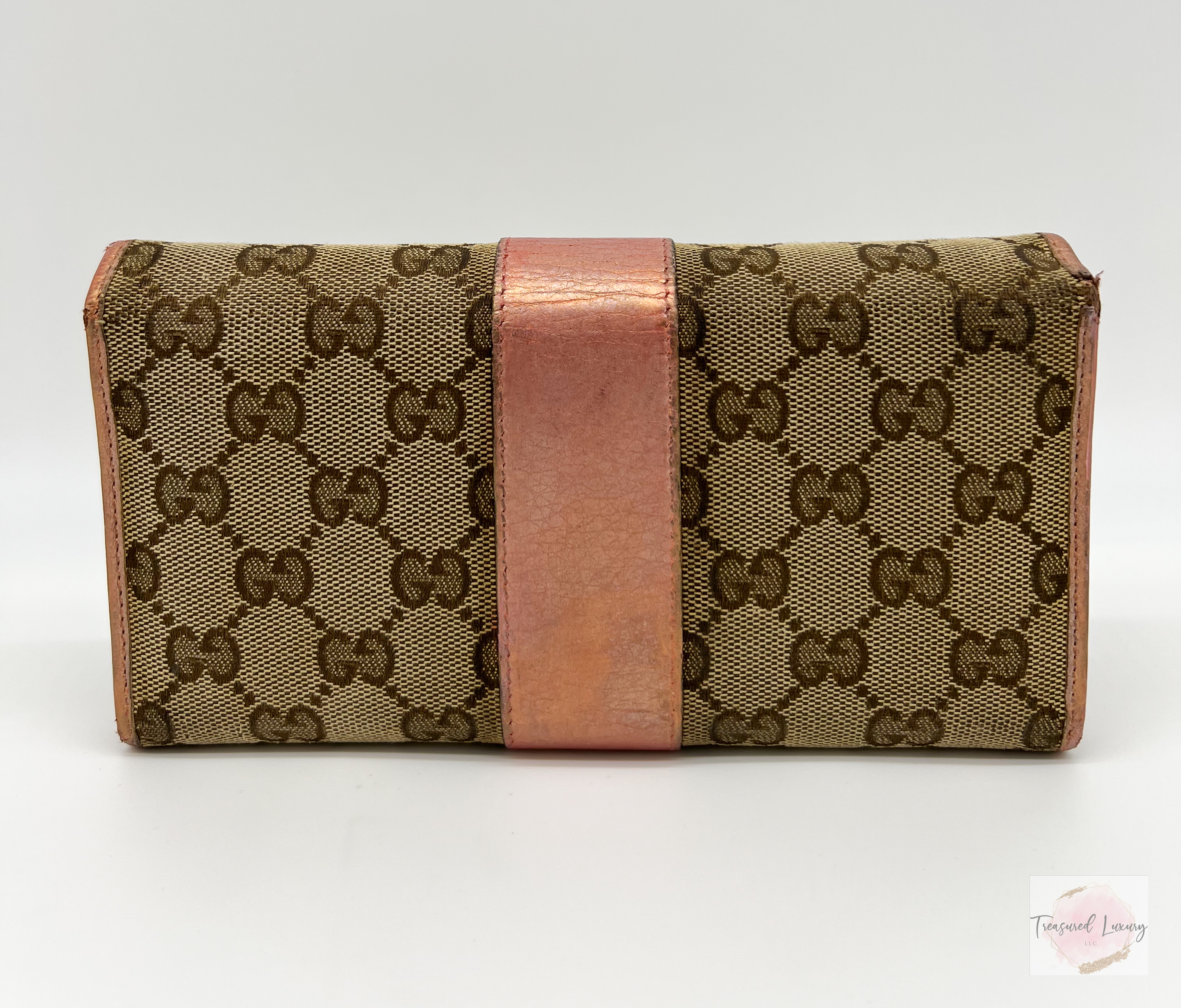 GUCCI MONOGRAM CONTINENTAL FLAP WALLET