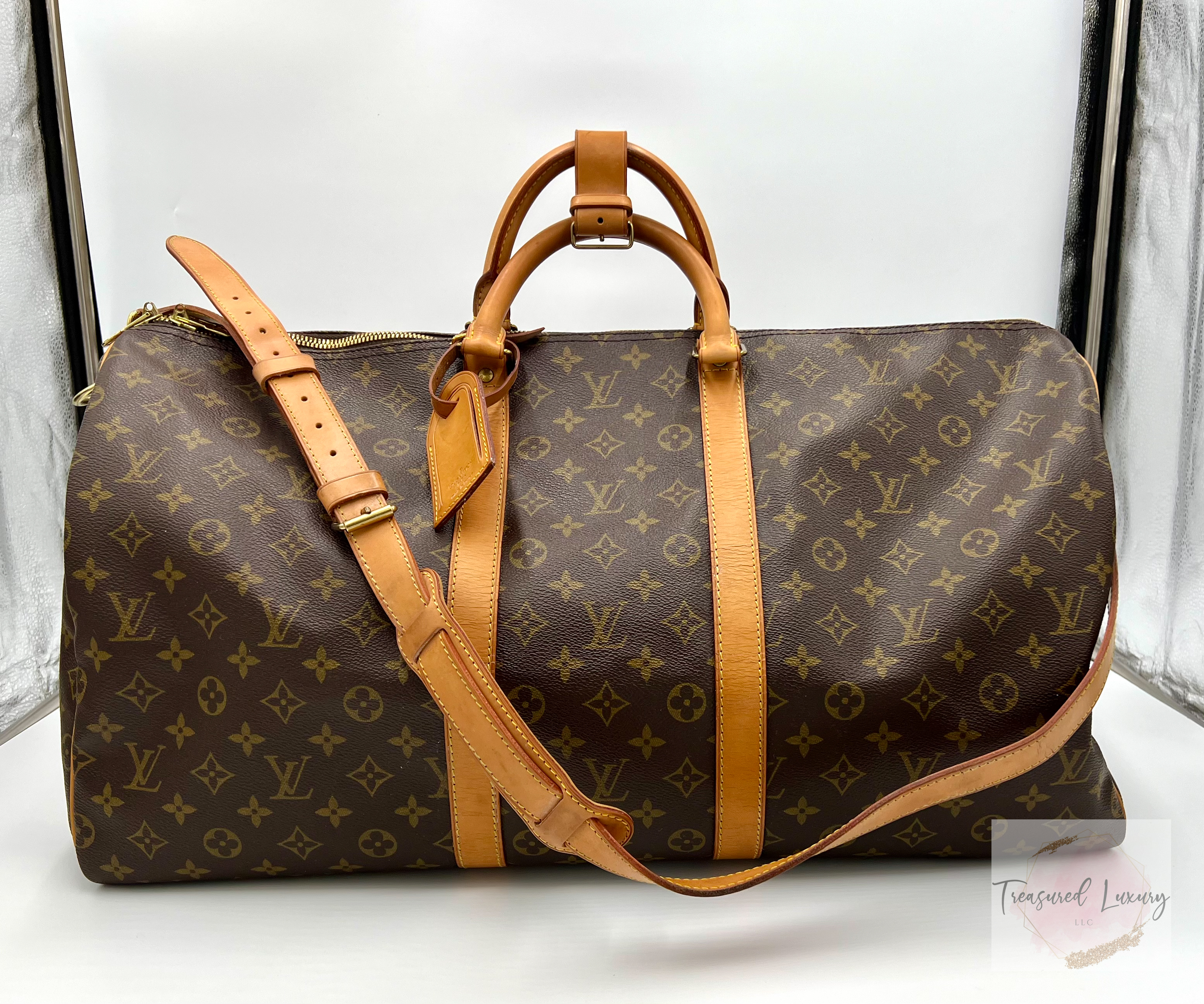LOUIS VUITTON MONOGRAM KEEPALL BANDOULIERE 55