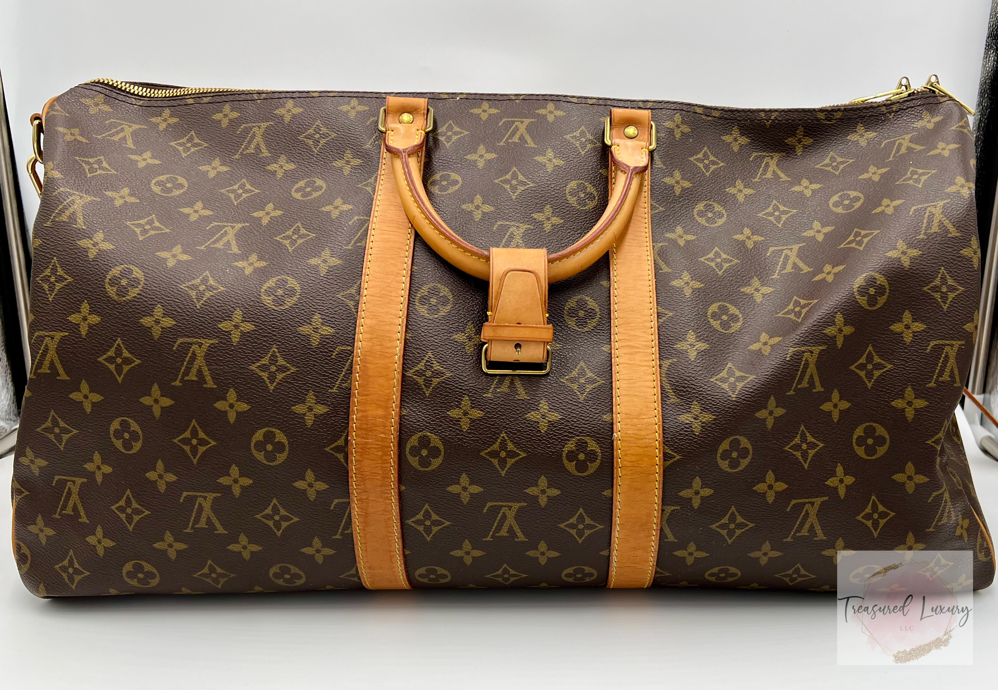 LOUIS VUITTON MONOGRAM KEEPALL BANDOULIERE 55