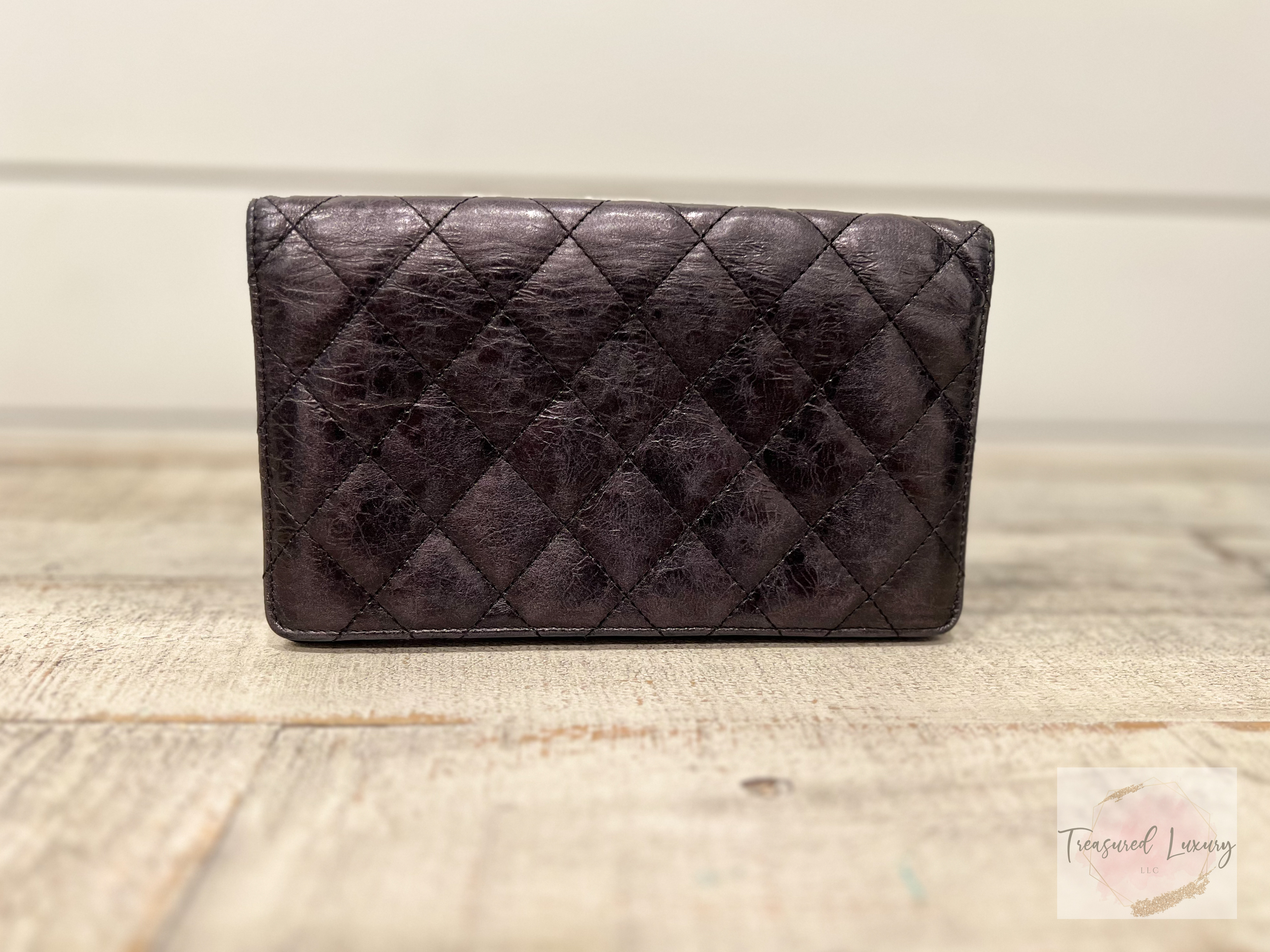 CHANEL BLACK QUILTED LEATHER REISSUE CONTINENTAL WALLET