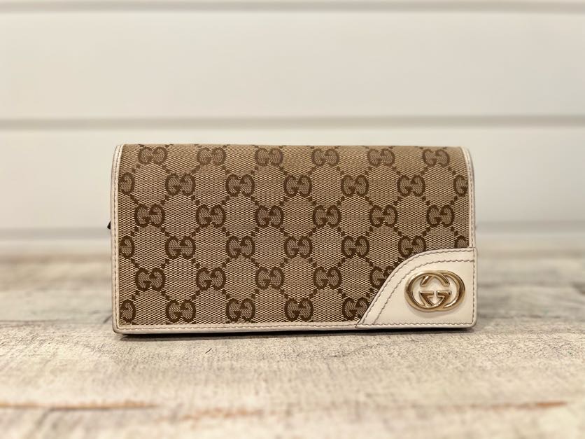 GUCCI GG CANVAS BRITT LONG WALLET