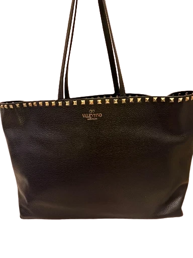 VALENTINO GARAVANI ROCKSTUD LEATHER TOTE