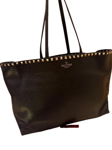 VALENTINO GARAVANI ROCKSTUD LEATHER TOTE