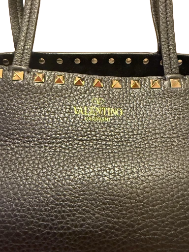 VALENTINO GARAVANI ROCKSTUD LEATHER TOTE
